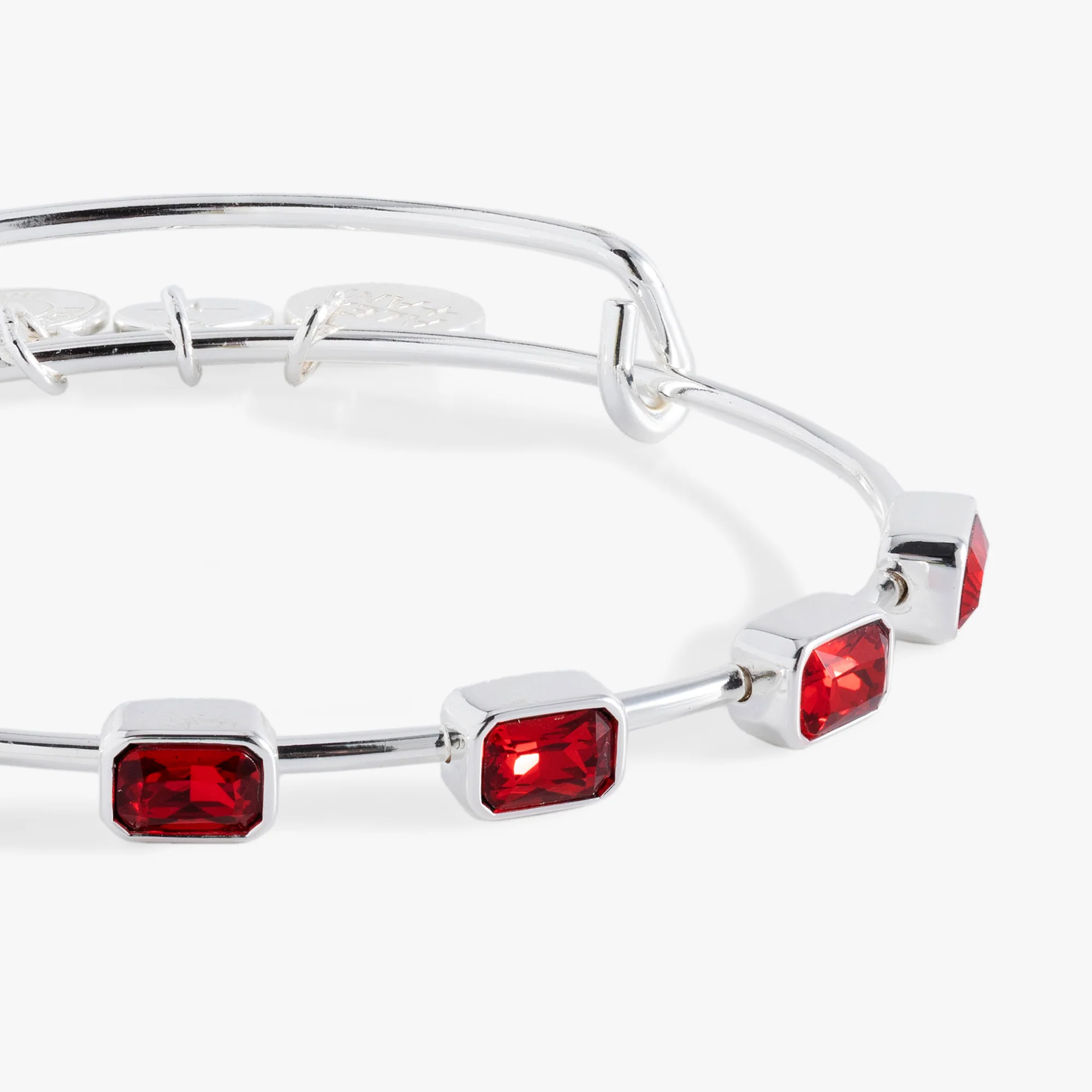 January Birthstone Emerald Cut Bangle - Image 7