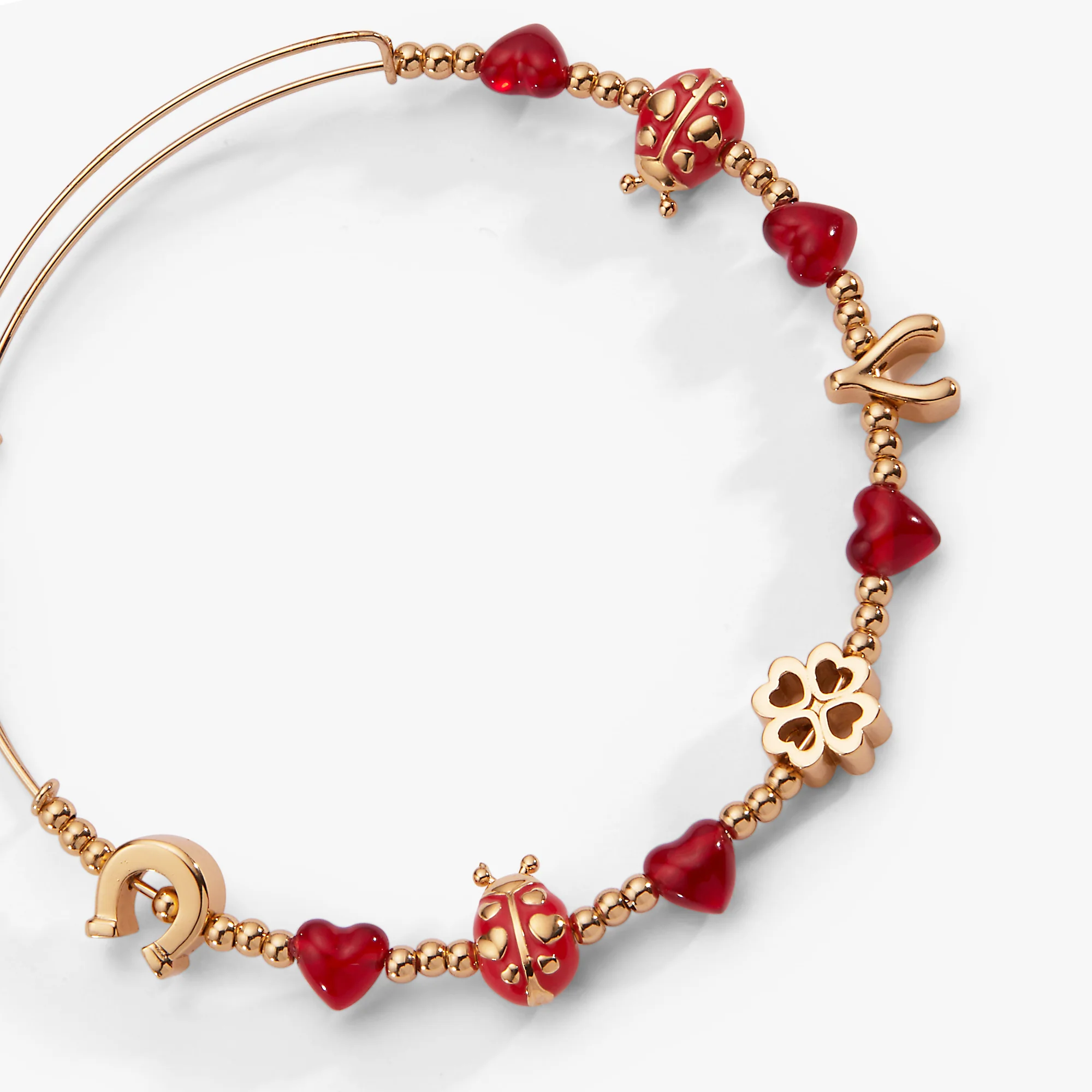 Lucky Ladybug Beaded Bangle - Image 4