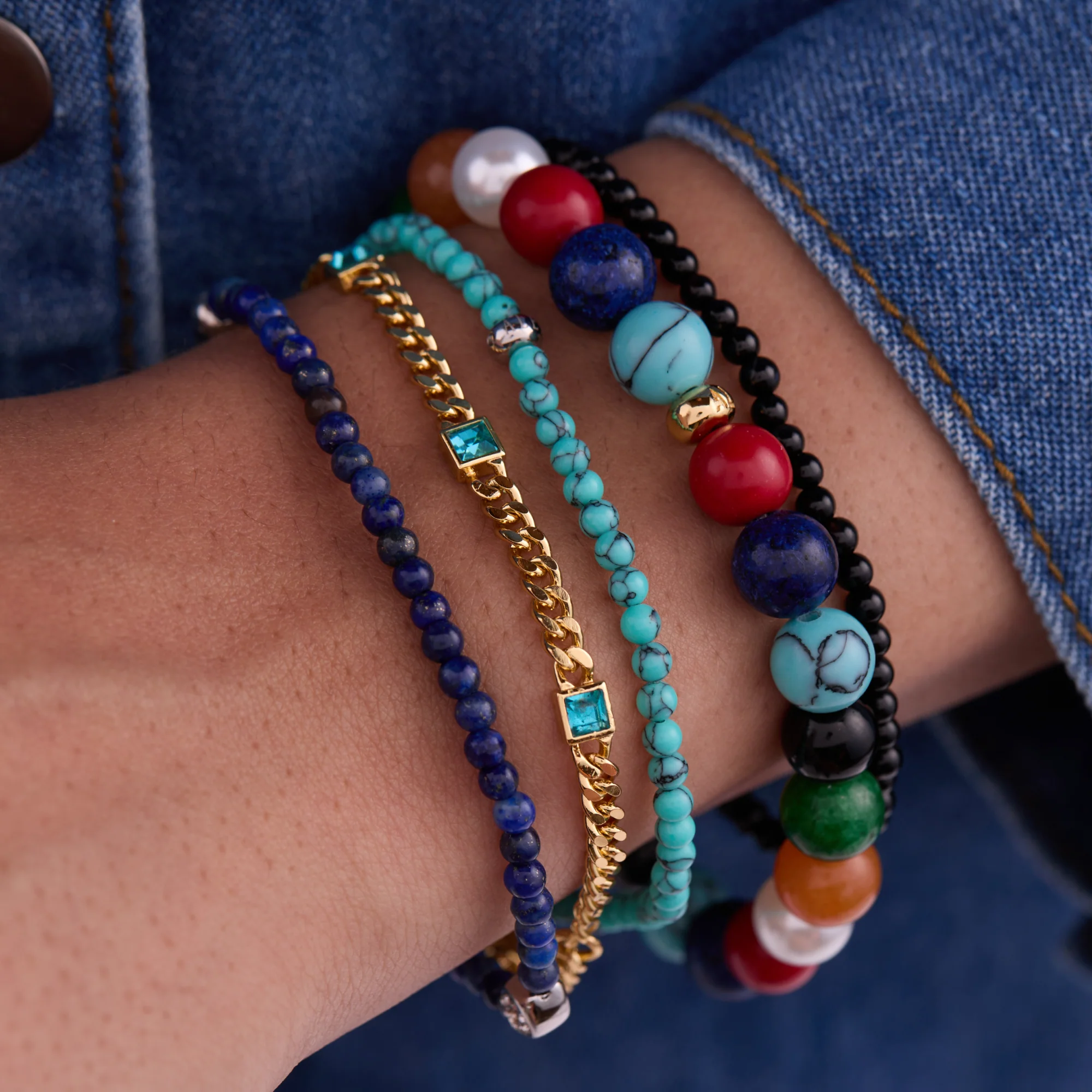 Moon Onyx Mini Stretch Bracelet - Image 3