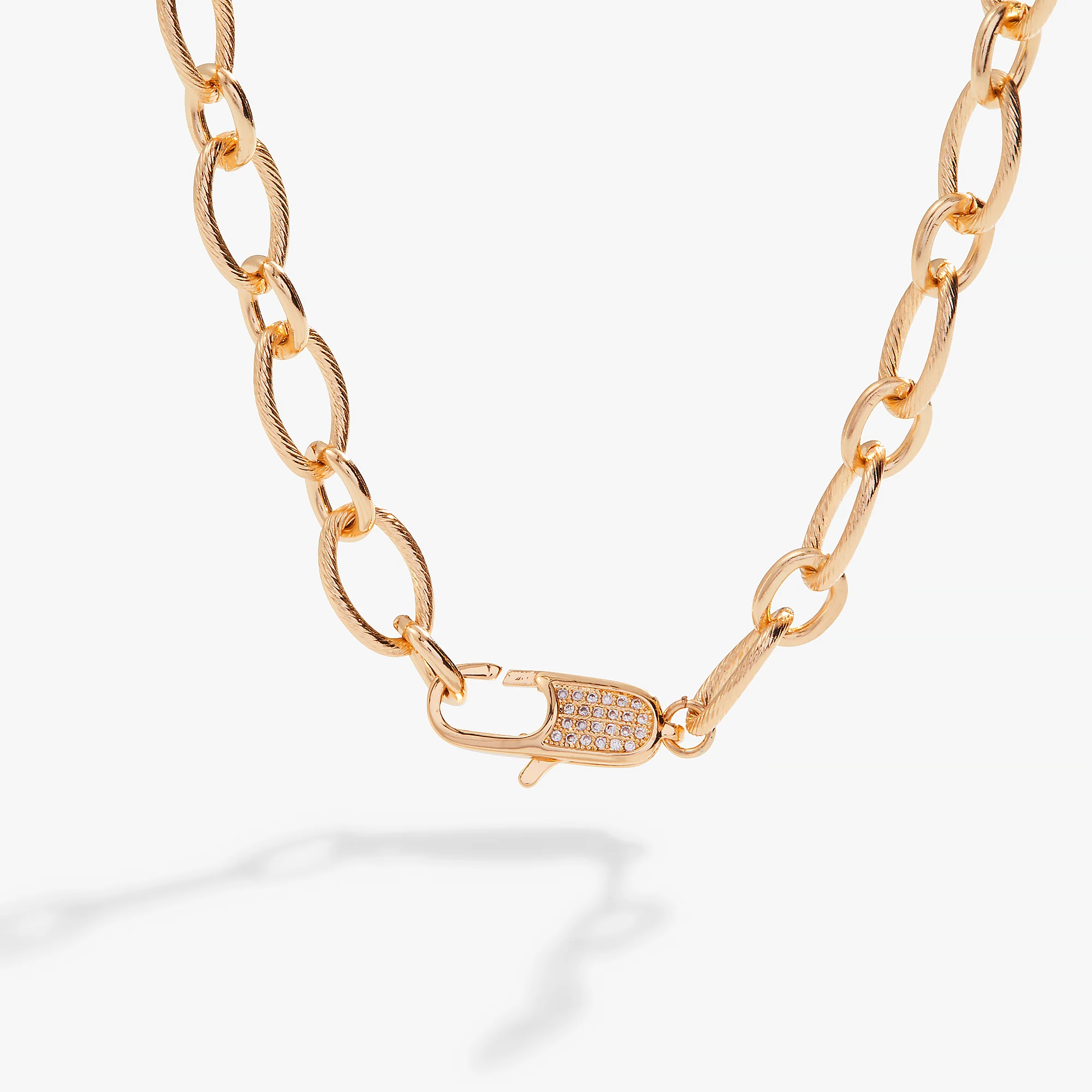 Large Link Carabiner Clasp Necklace - Image 4