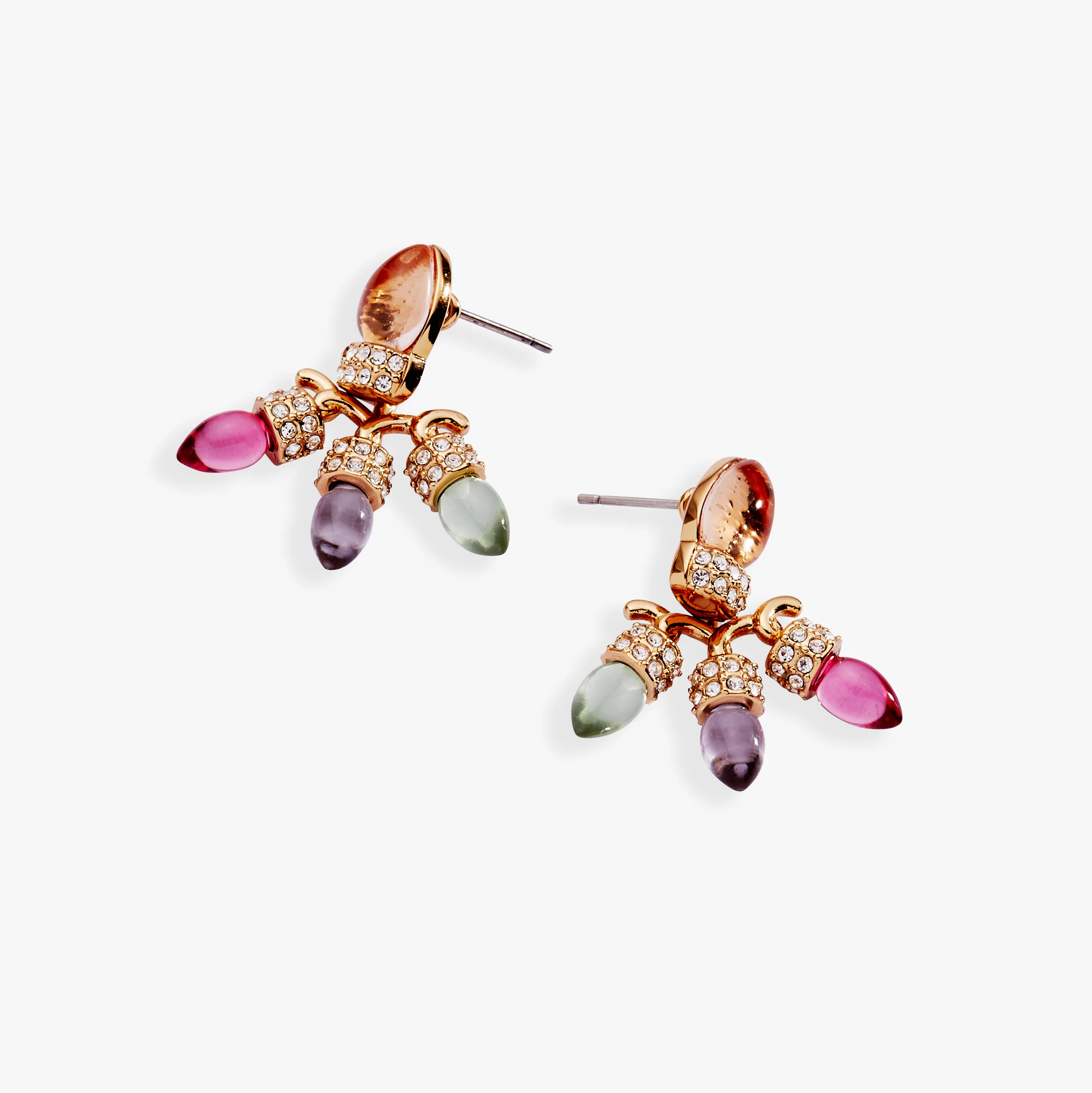 Christmas Muted Light Bulb Jacket Earrings - Image 2