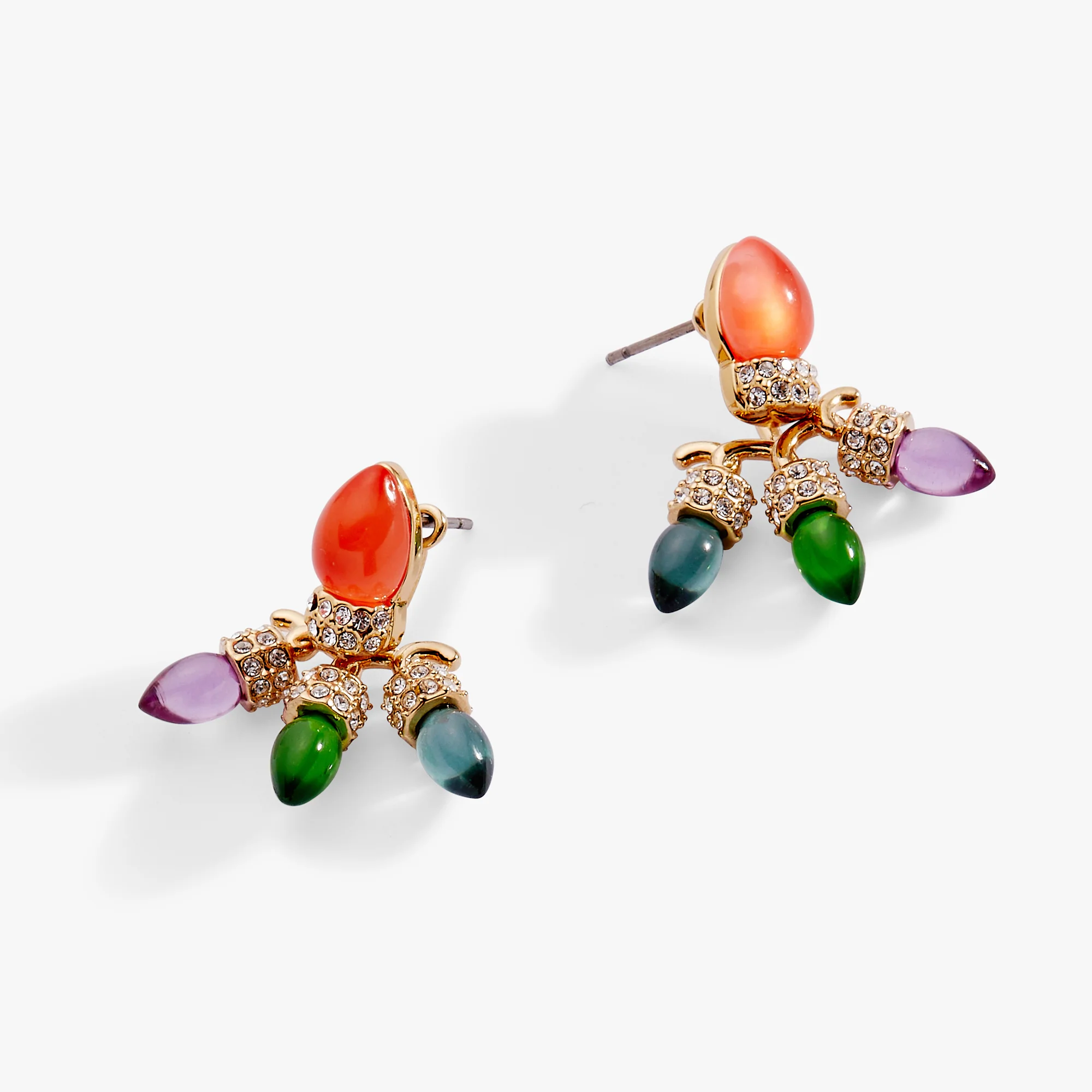 Christmas Light Bulb Jacket Earrings - Image 3