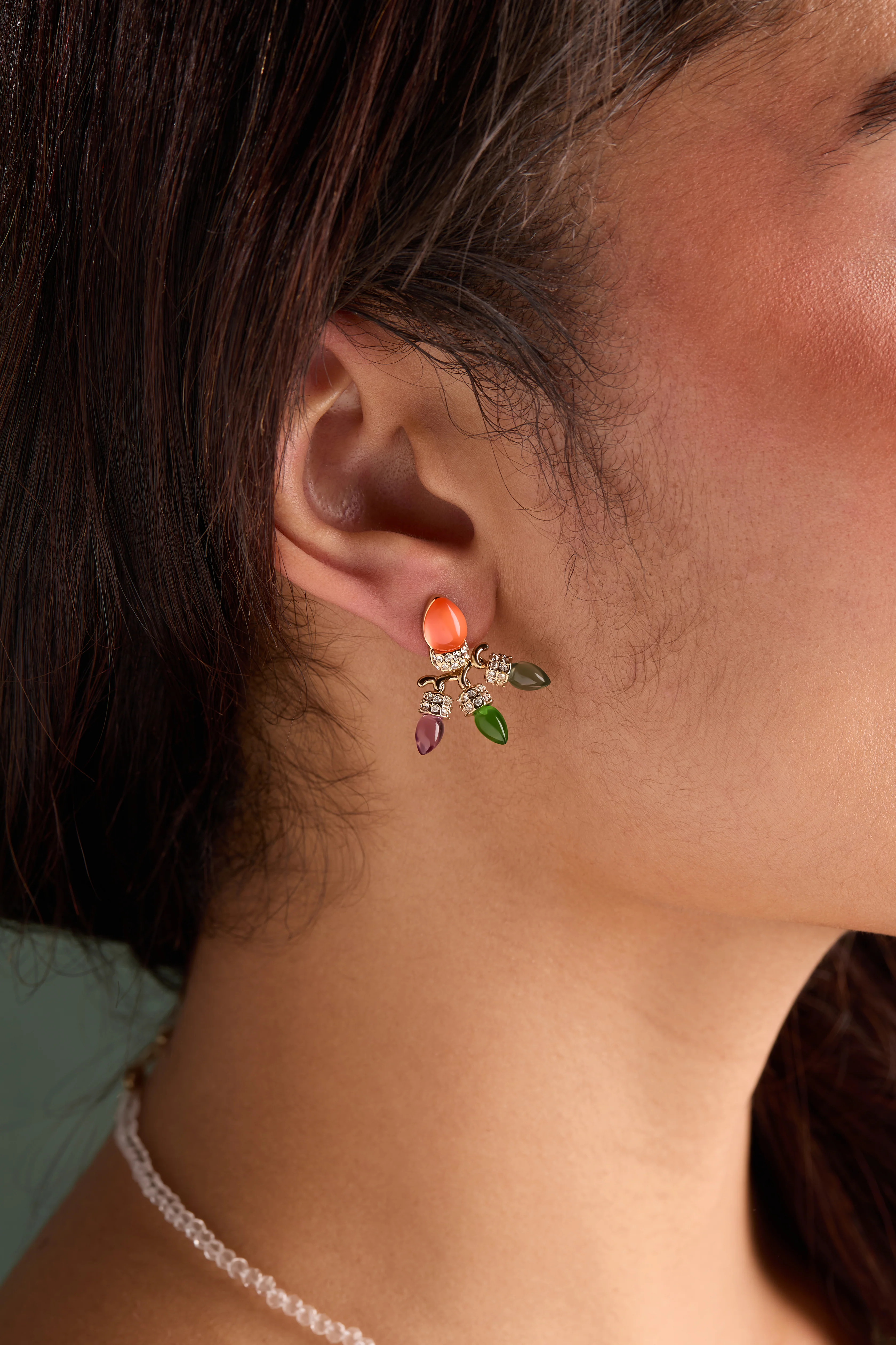 Christmas Light Bulb Jacket Earrings - Image 4