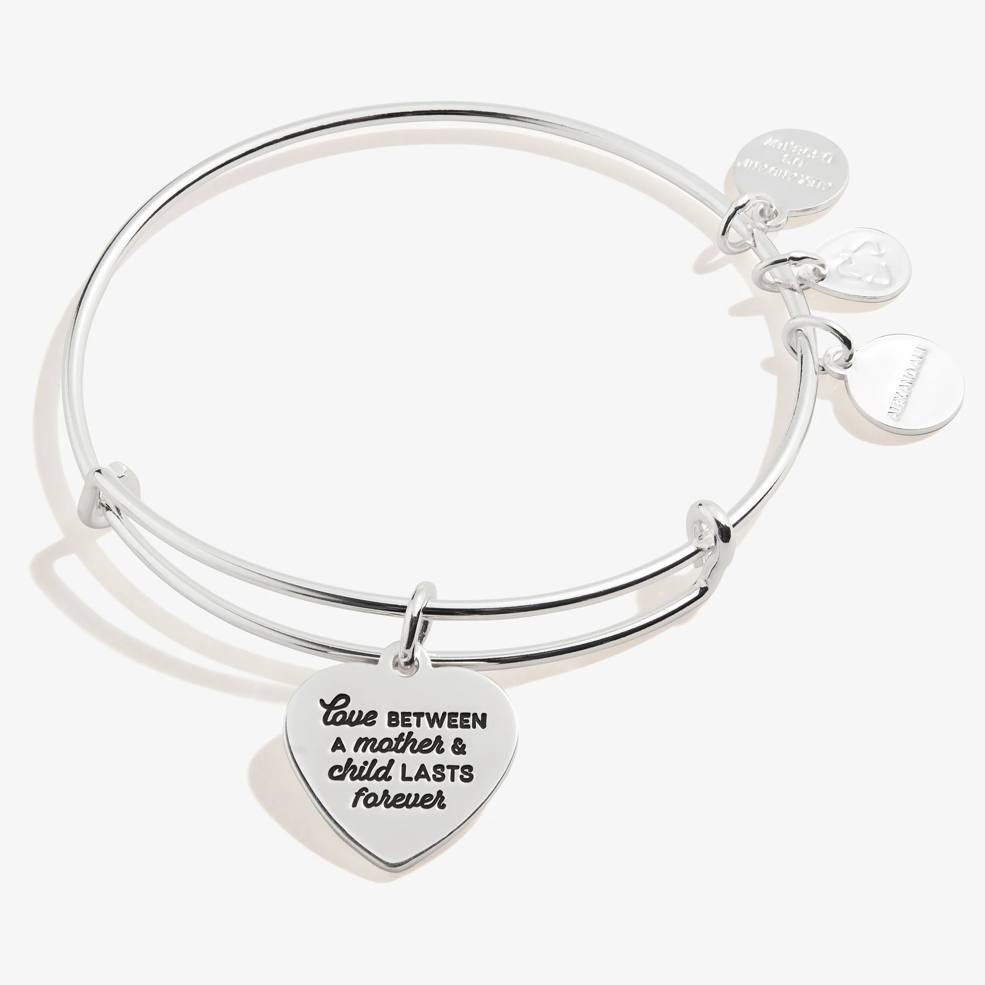 'Love Between a Mother & Child Lasts Forever' Infinity Charm Bangle - Image 5