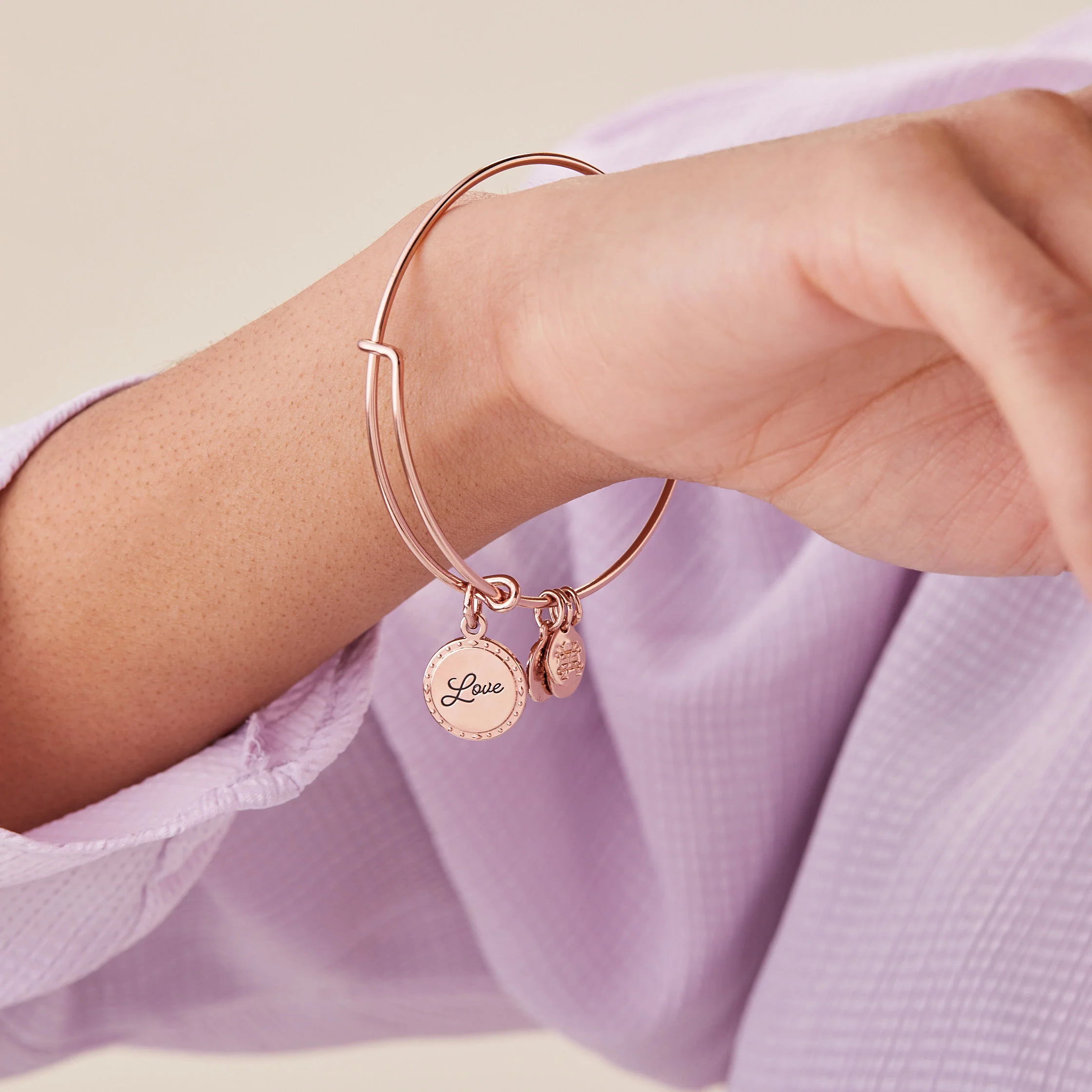 Love 'Always and Forever' Charm Bangle - Image 2