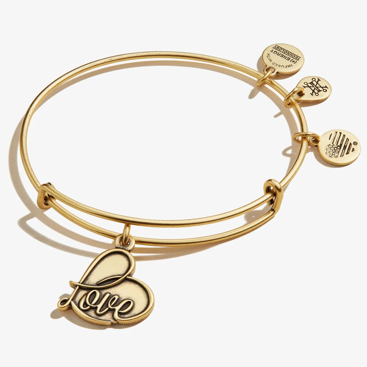 'Love' Charm Bangle - Image 3