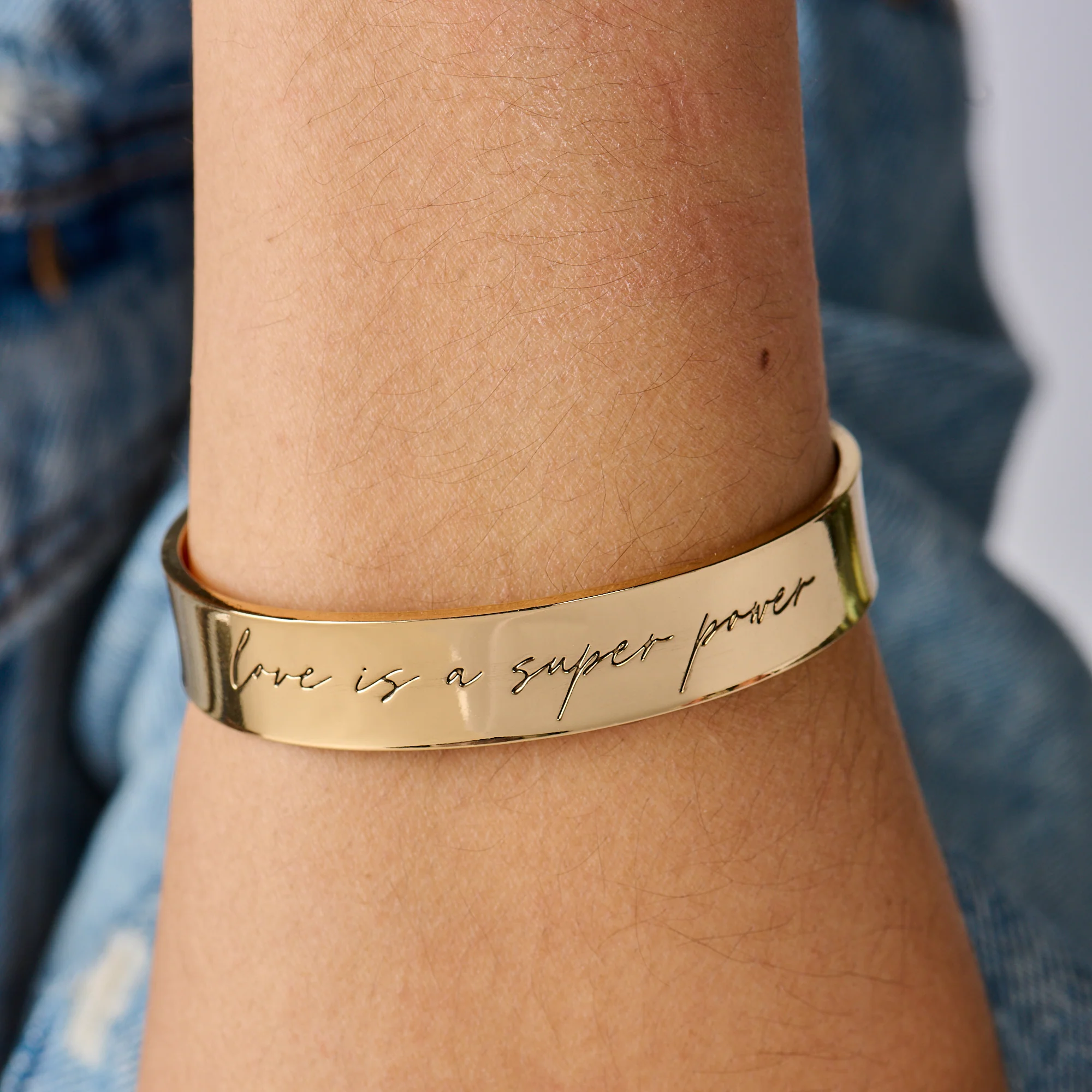 Love is a Superpower Cuff Bracelet - Image 6