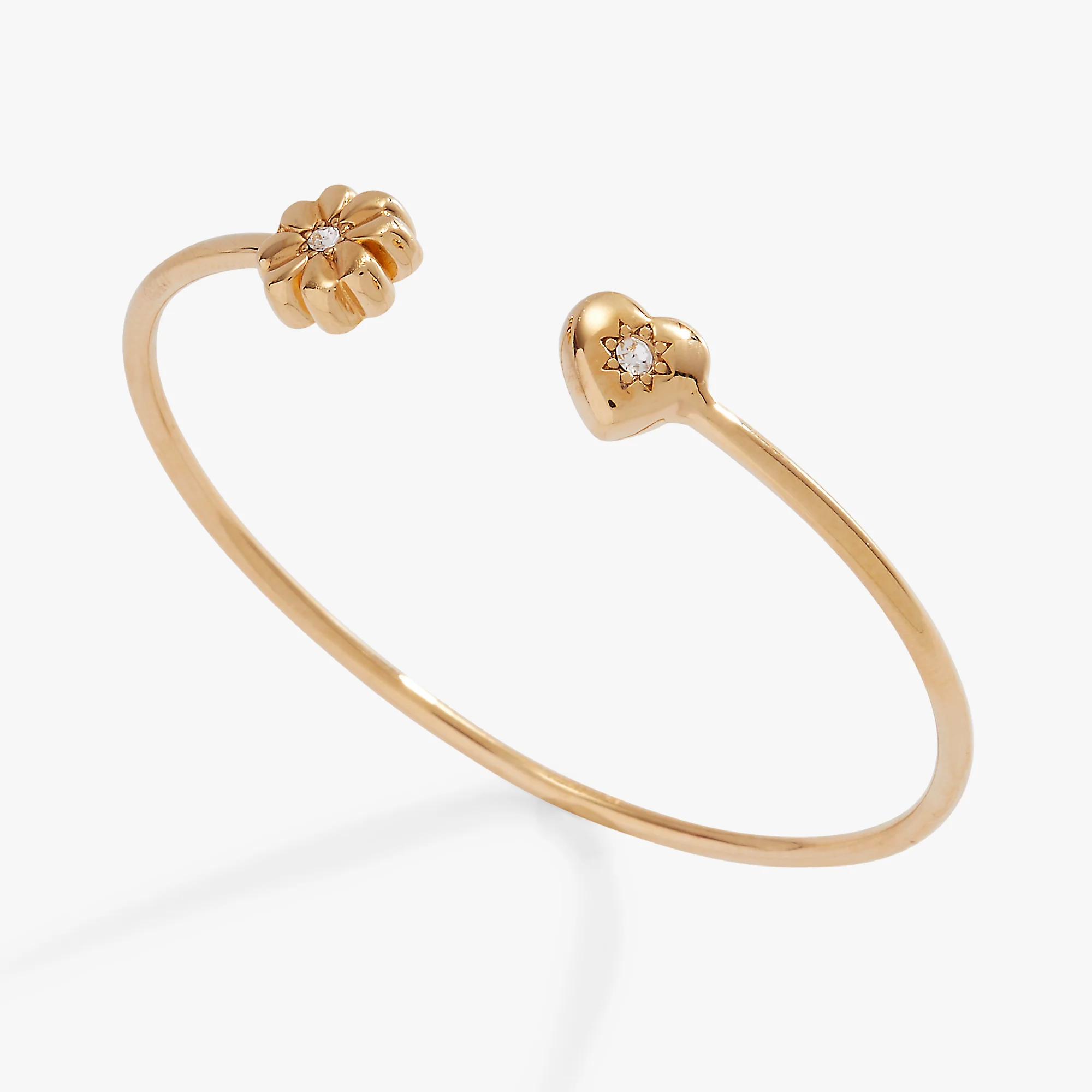 Love & Luck Heart and Clover Flex Cuff - Image 3