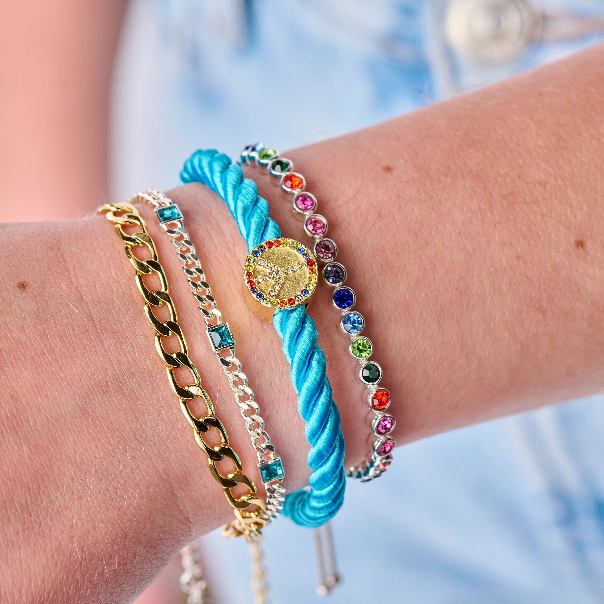 LOVE Multicolor Tennis Bolo Bracelet - Image 7