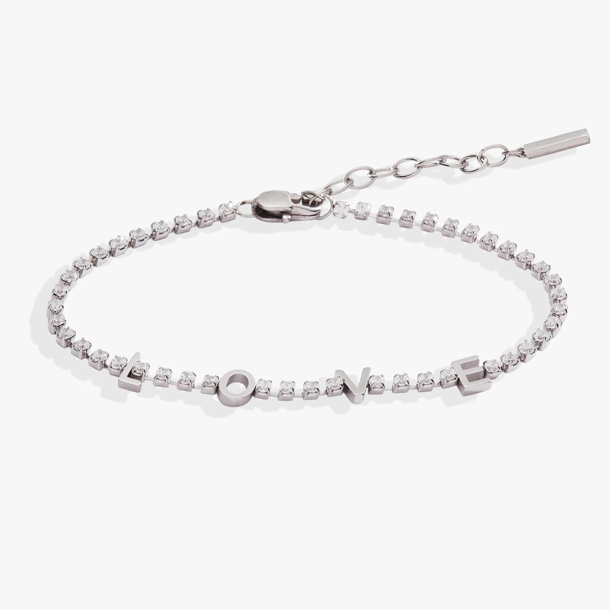 “Love” Crystal Tennis Bracelet - Image 4