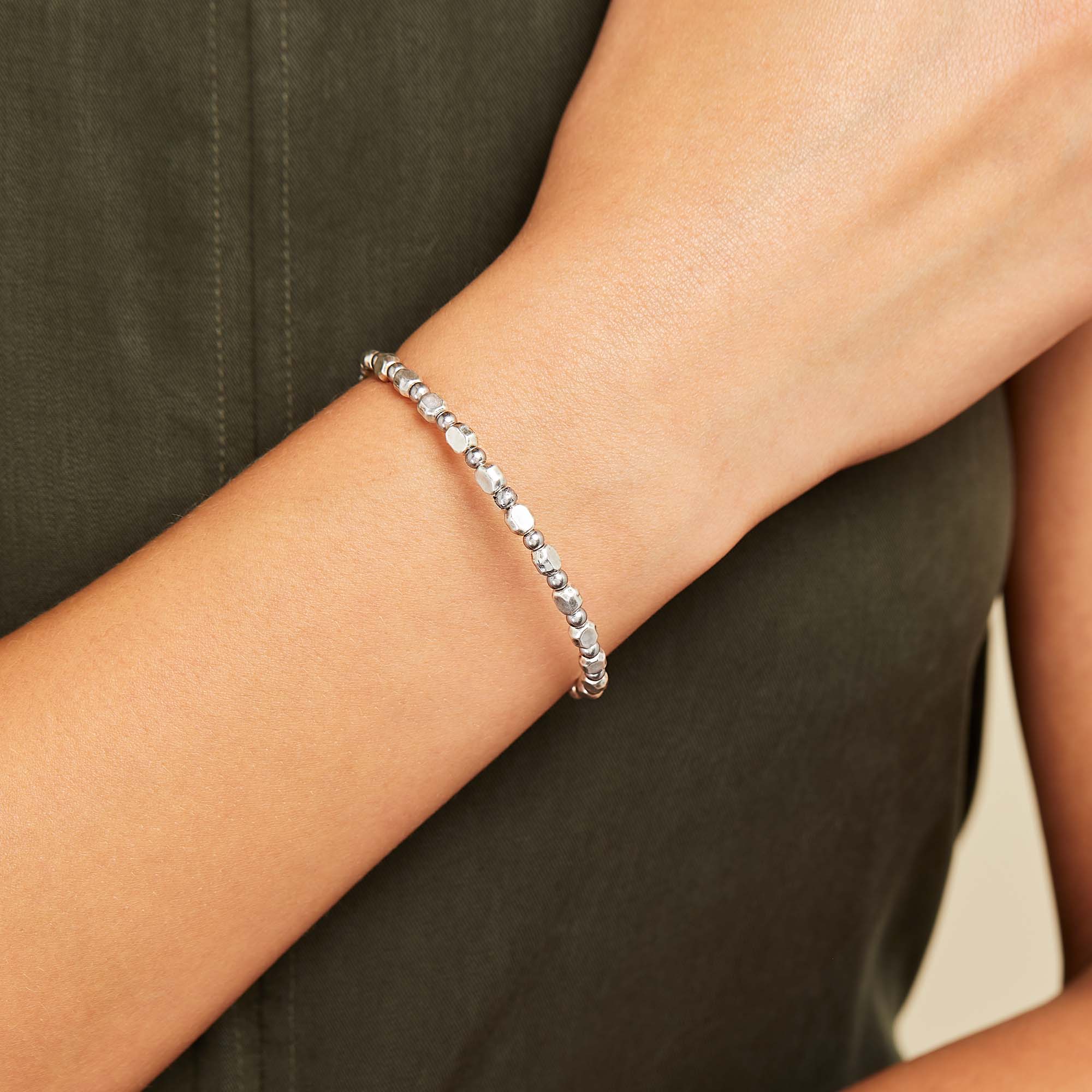 Lucent Metal Beaded Bangle - Image 4