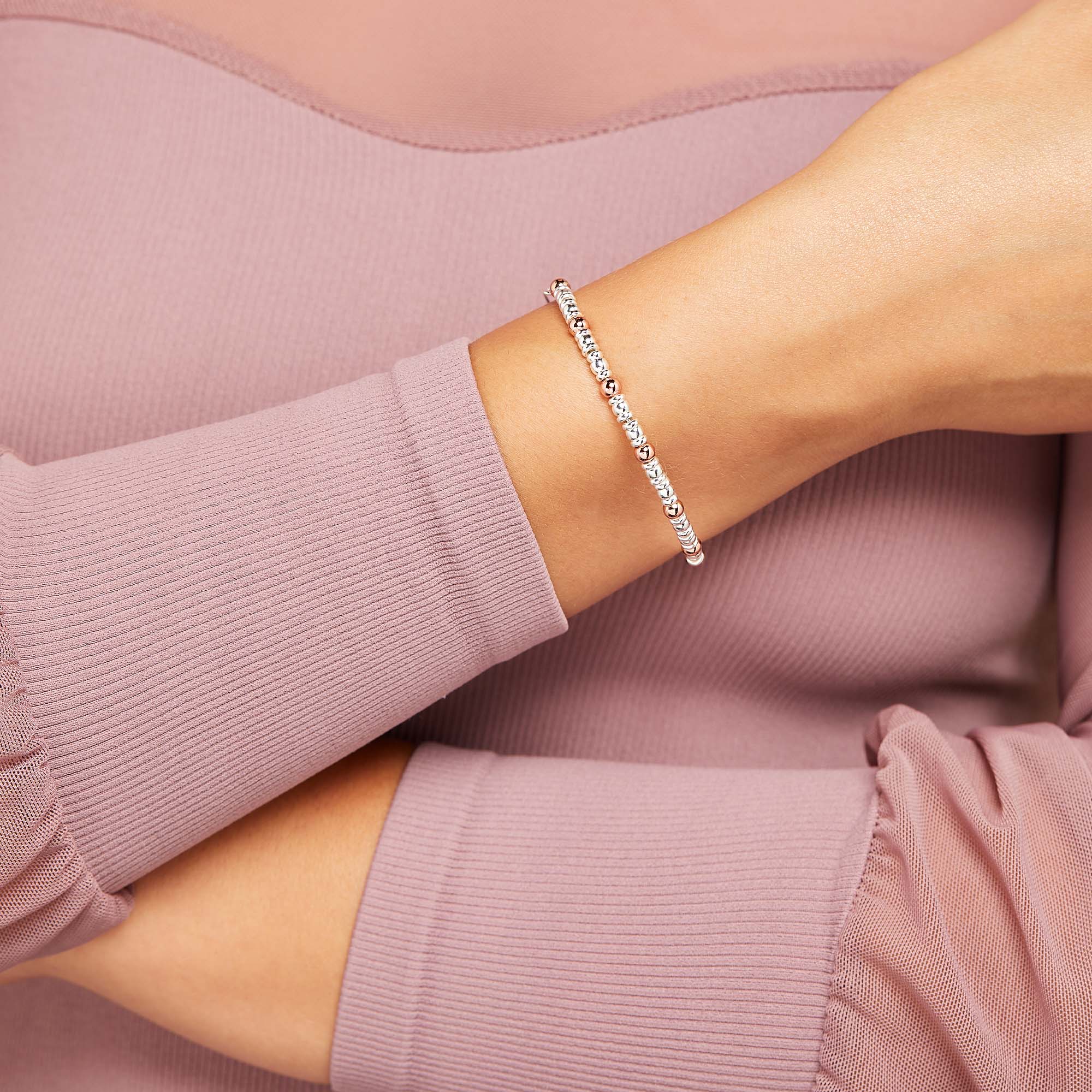 Lustrous Metal Beaded Bangle - Image 4