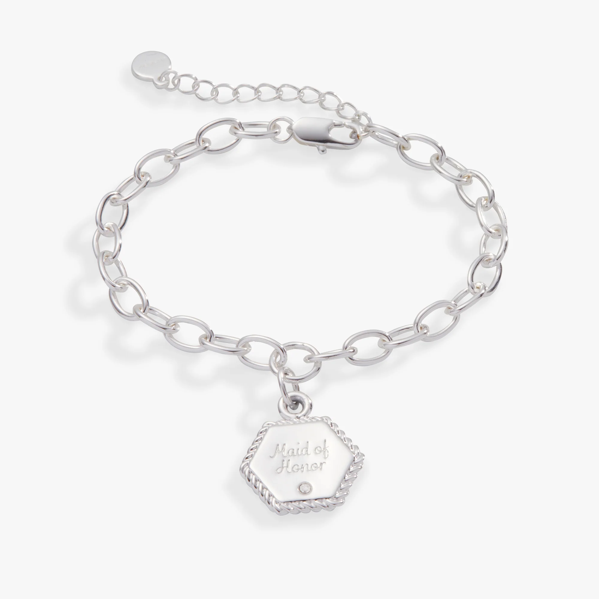 'Maid of Honor' Charm Bracelet, Adjustable