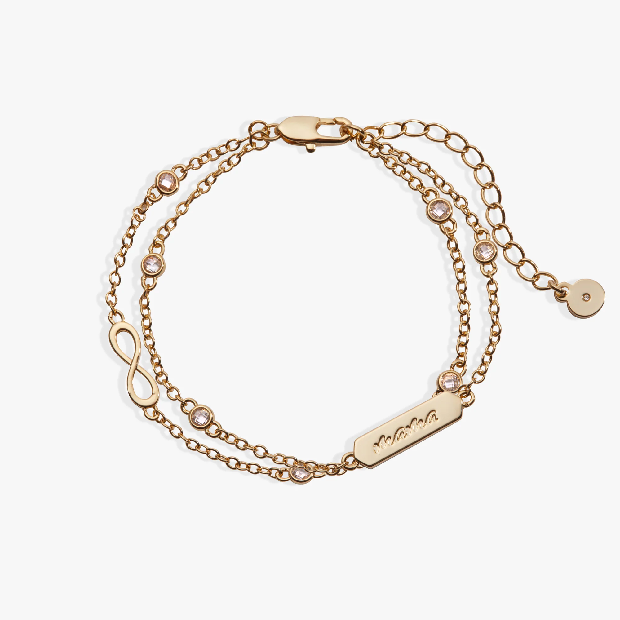 Mama Infinity Chain Double Strand Bracelet - Image 2