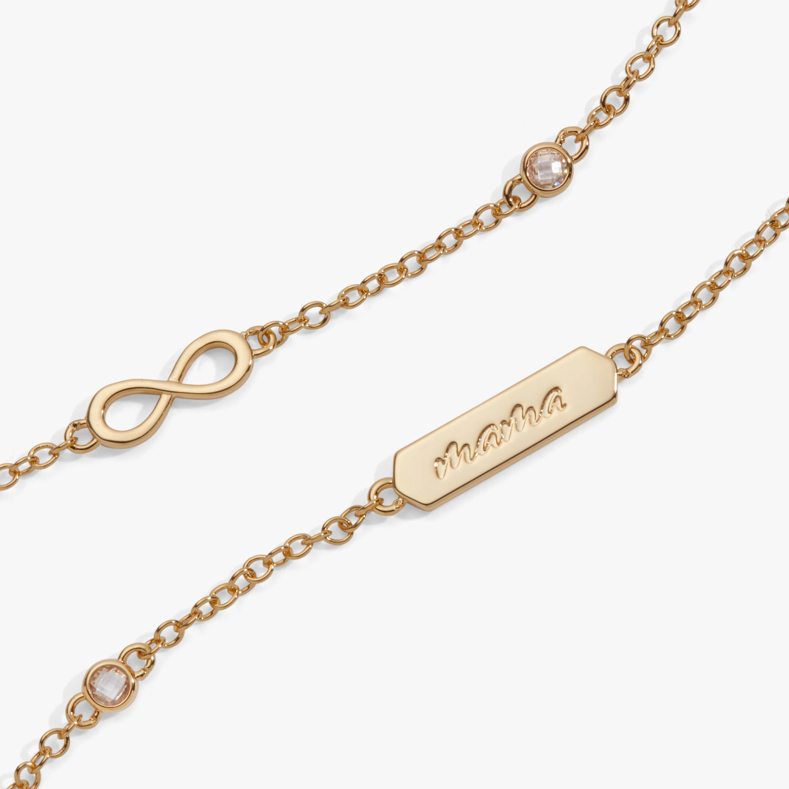 Mama Infinity Chain Double Strand Bracelet - Image 4