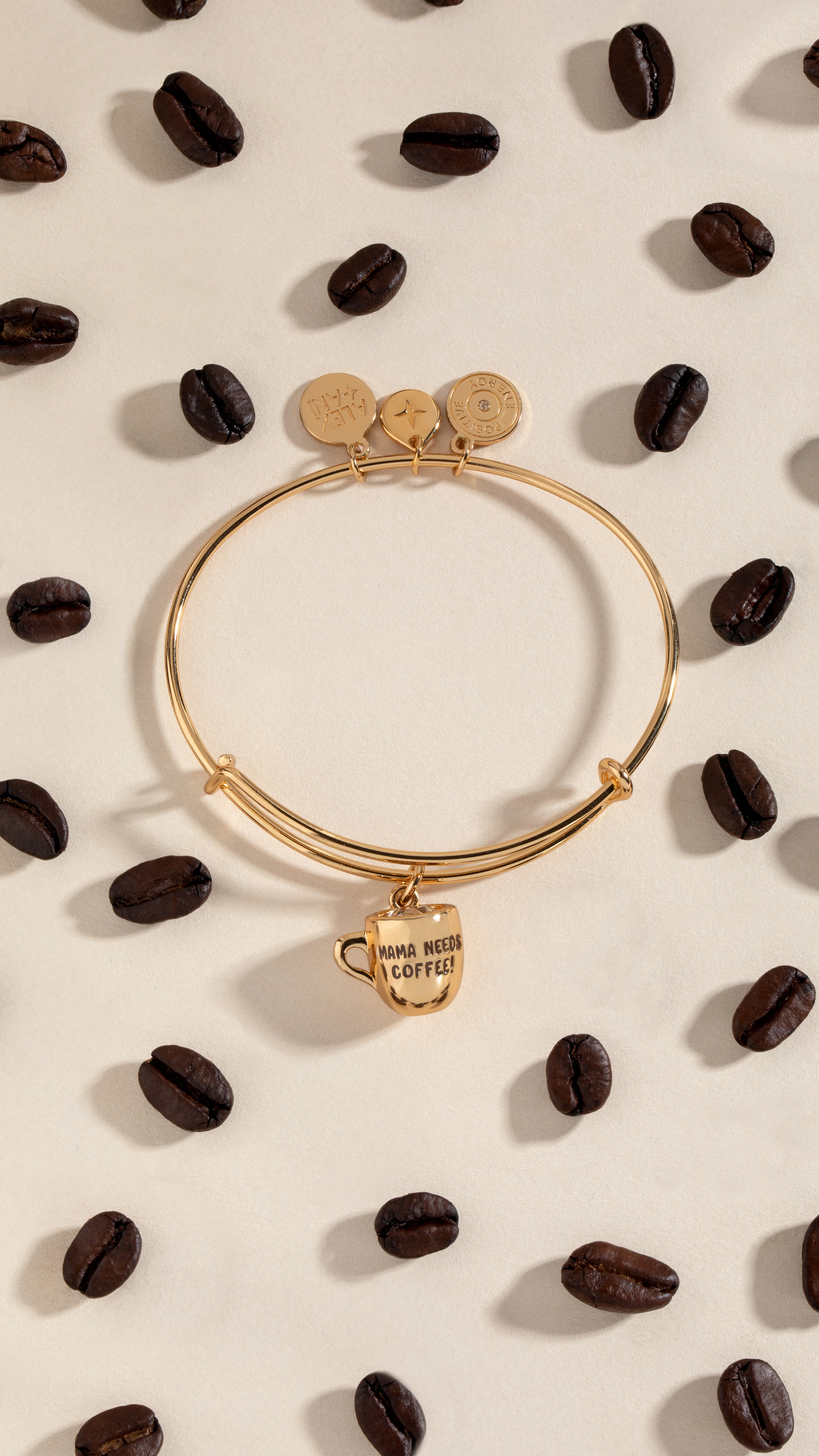 'Mama Needs Coffee' Mug Charm Bangle - Image 4