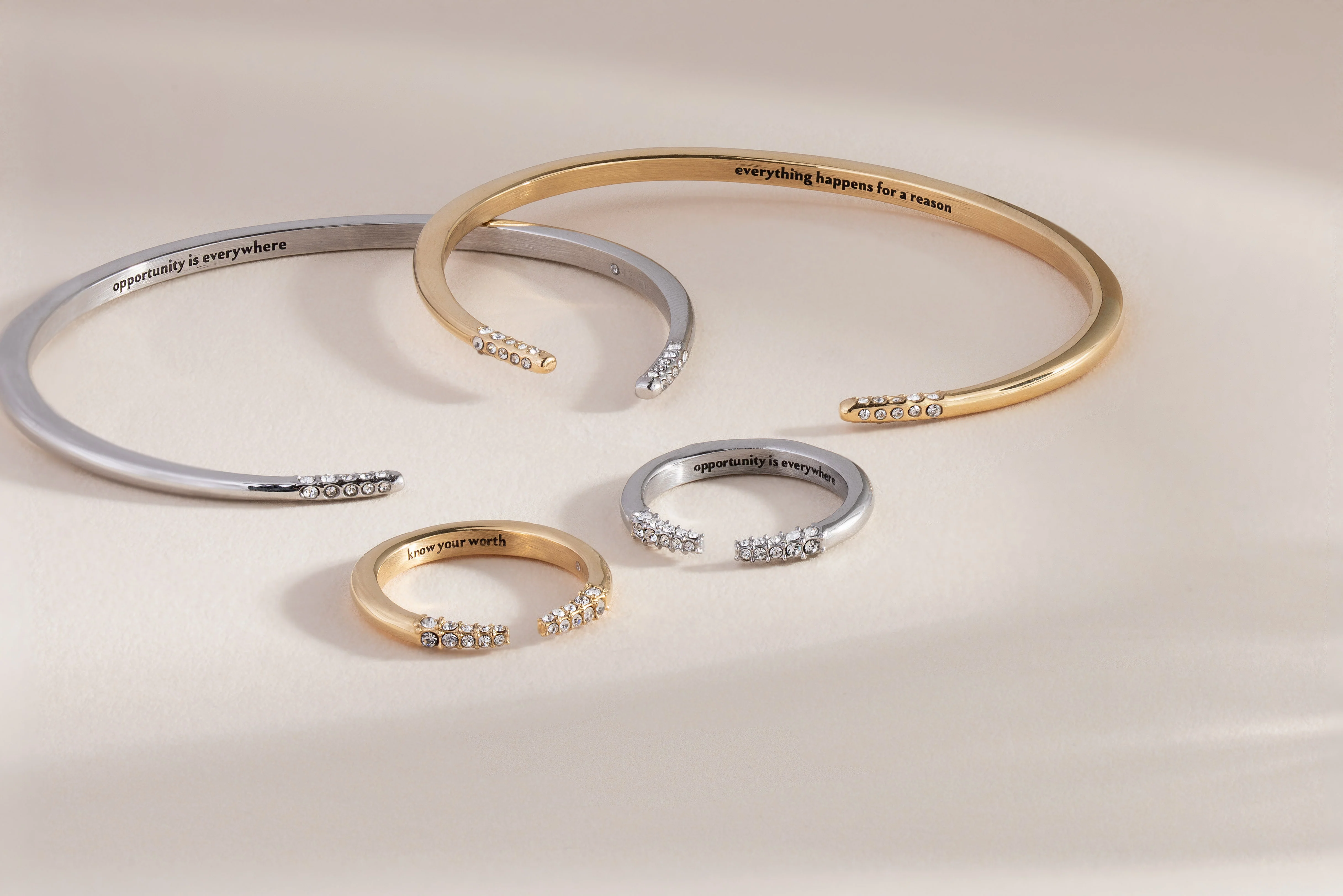 "Opportunity Is Everywhere” Open Tusk Cuff Bracelet - Image 7