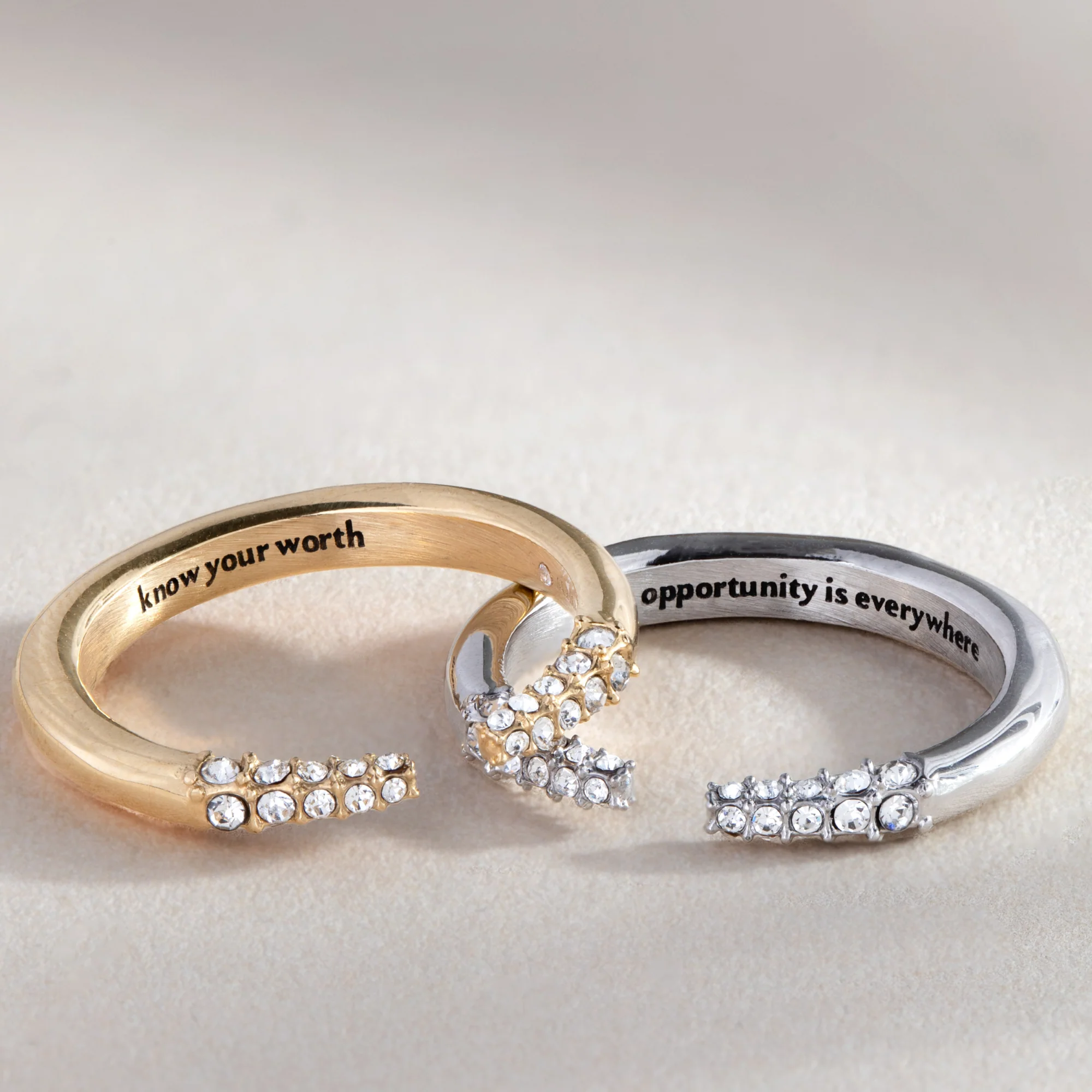 “Know Your Worth” Open Tusk Ring - Image 3