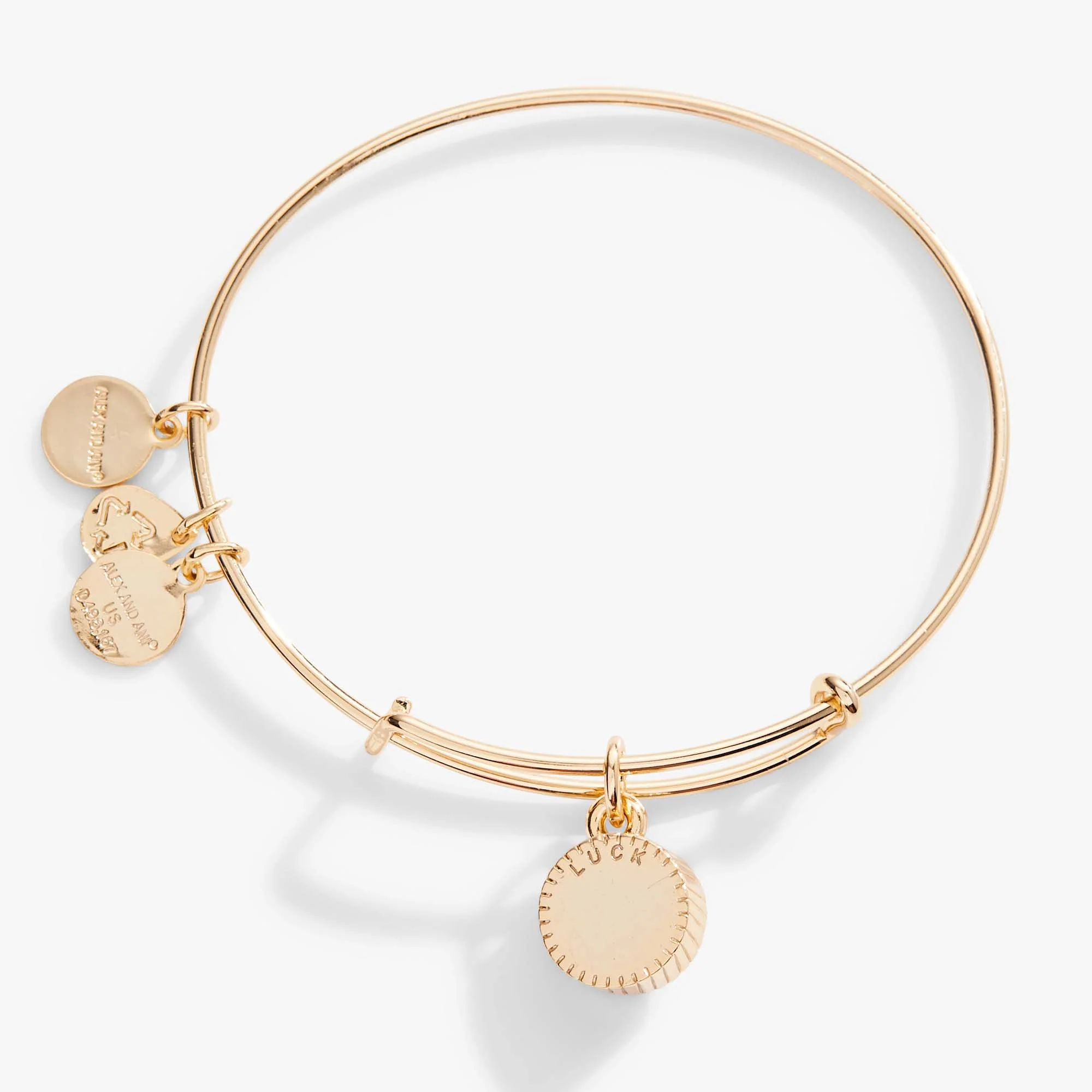 May Birthstone Charm Bangle, Emerald - Image 6