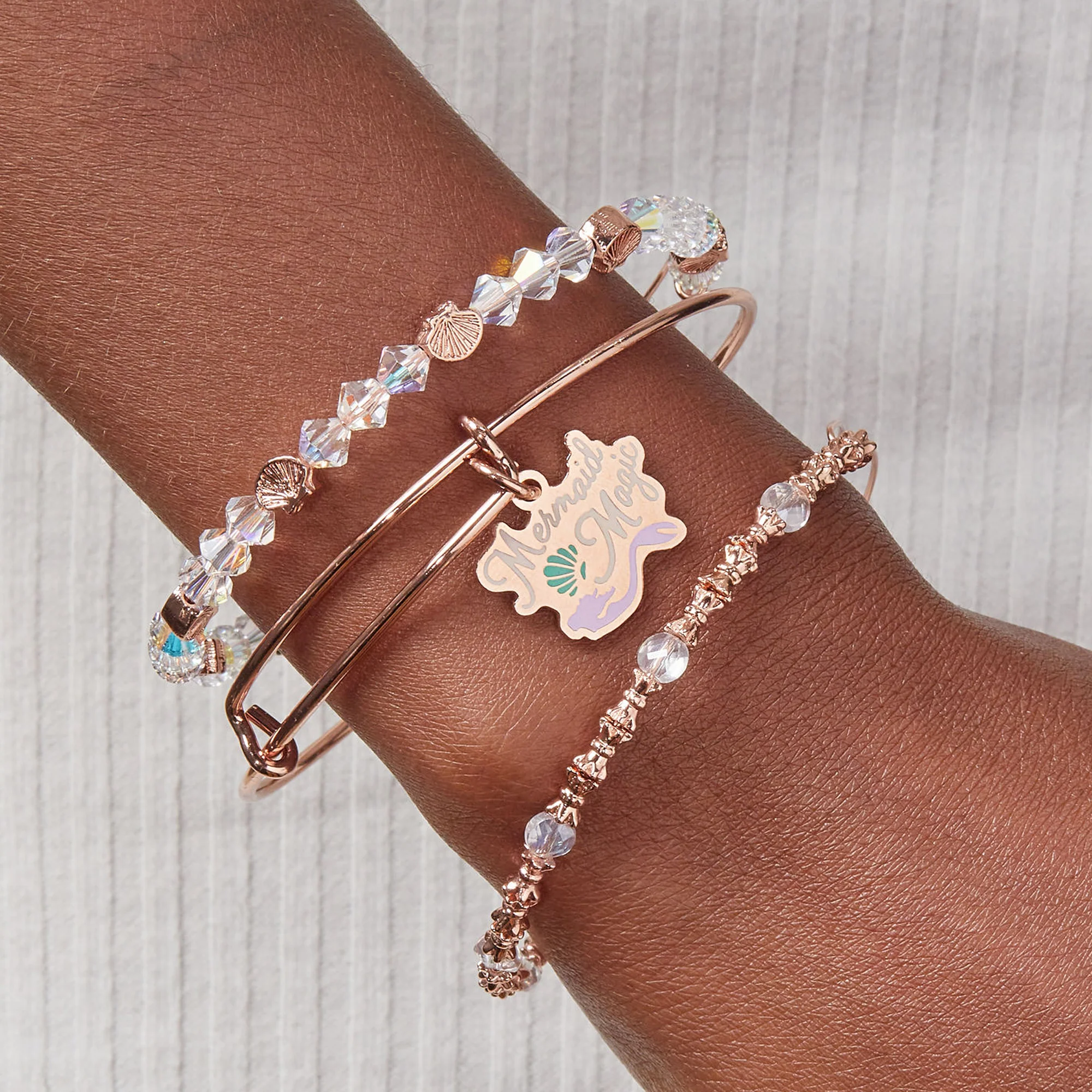 'Mermaid Magic' Charm Bangles, Set of 3 - Image 3