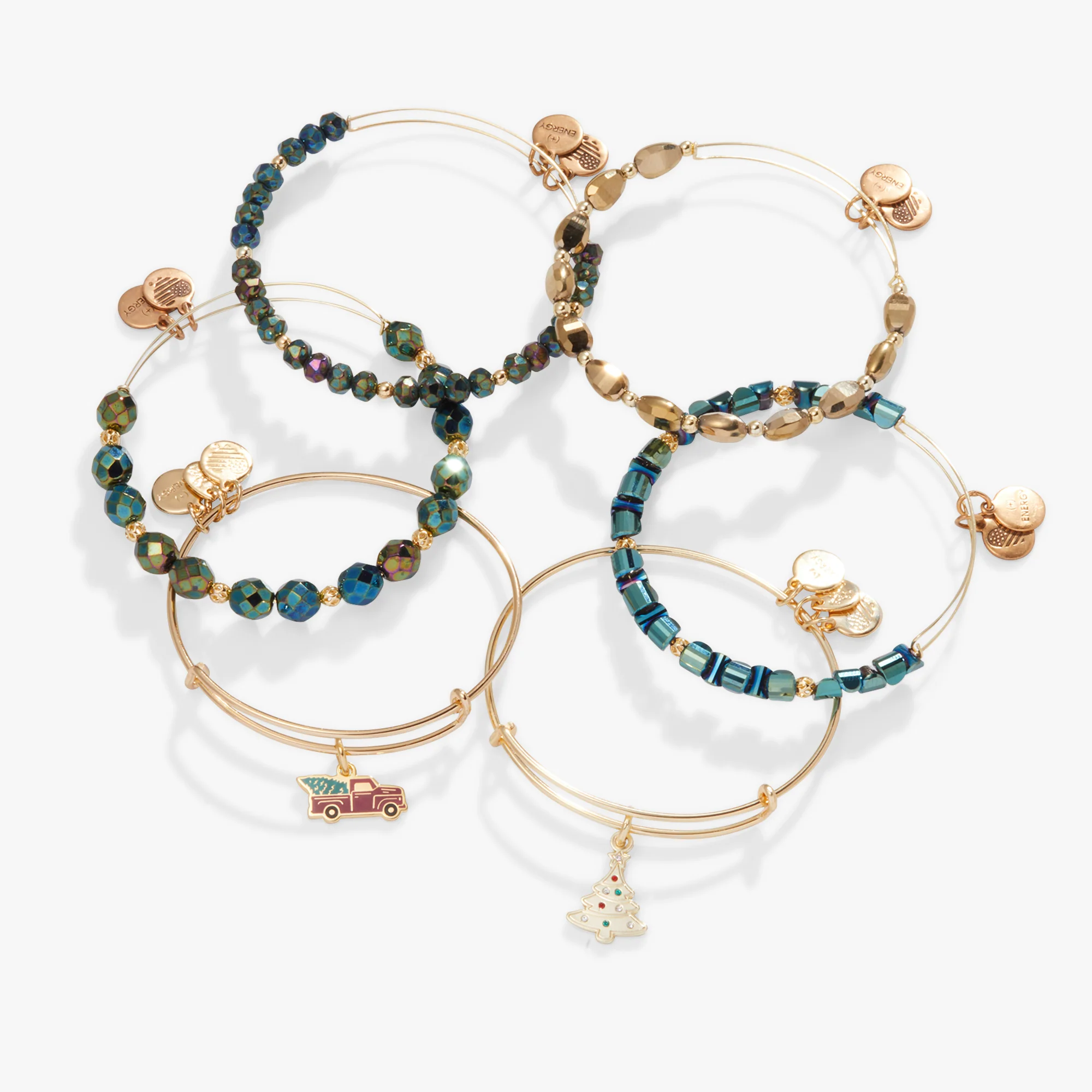 'Merry Everything' Charm Bangle, Set of 6 - Image 2