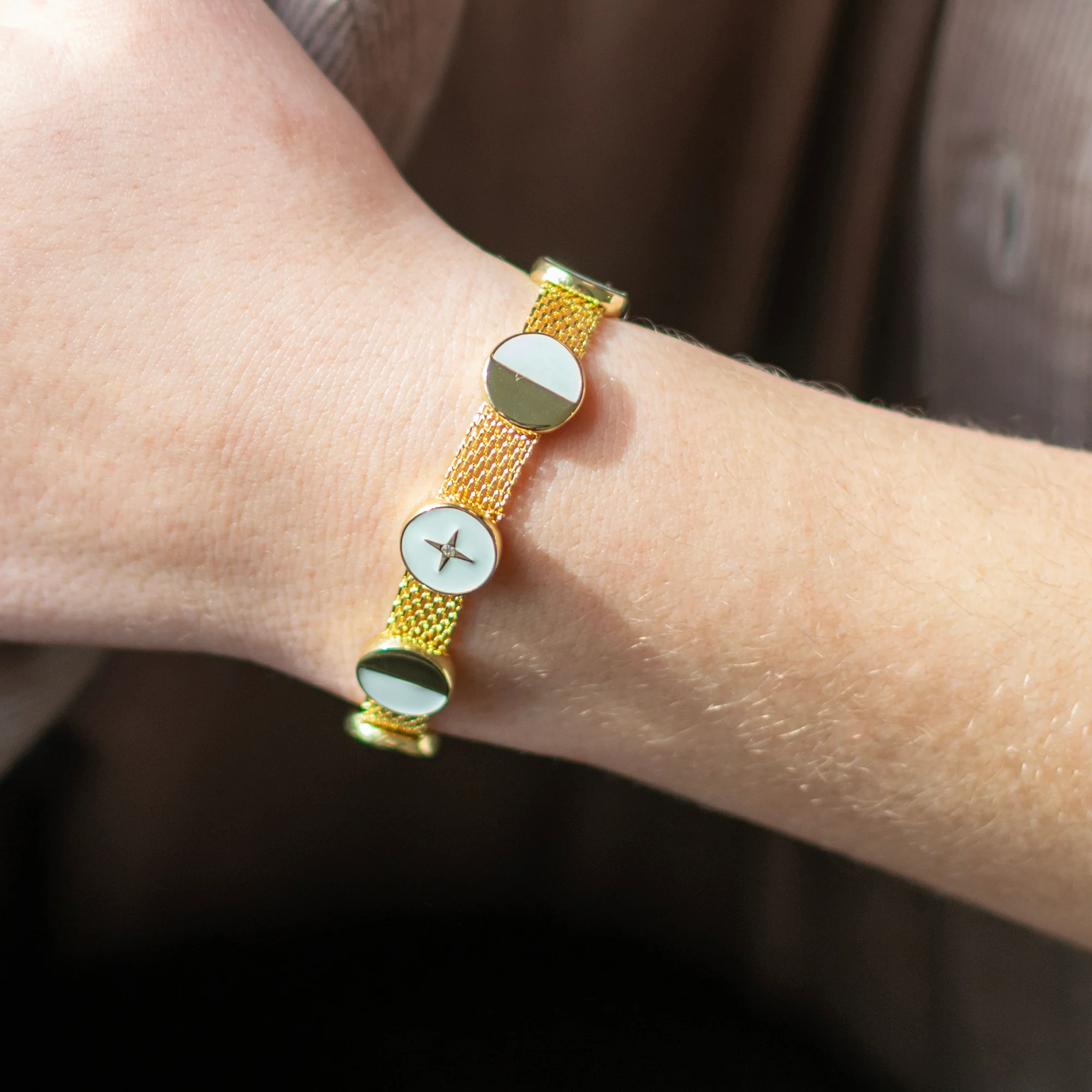 Moon Phase Mesh Chain Bracelet - Image 4