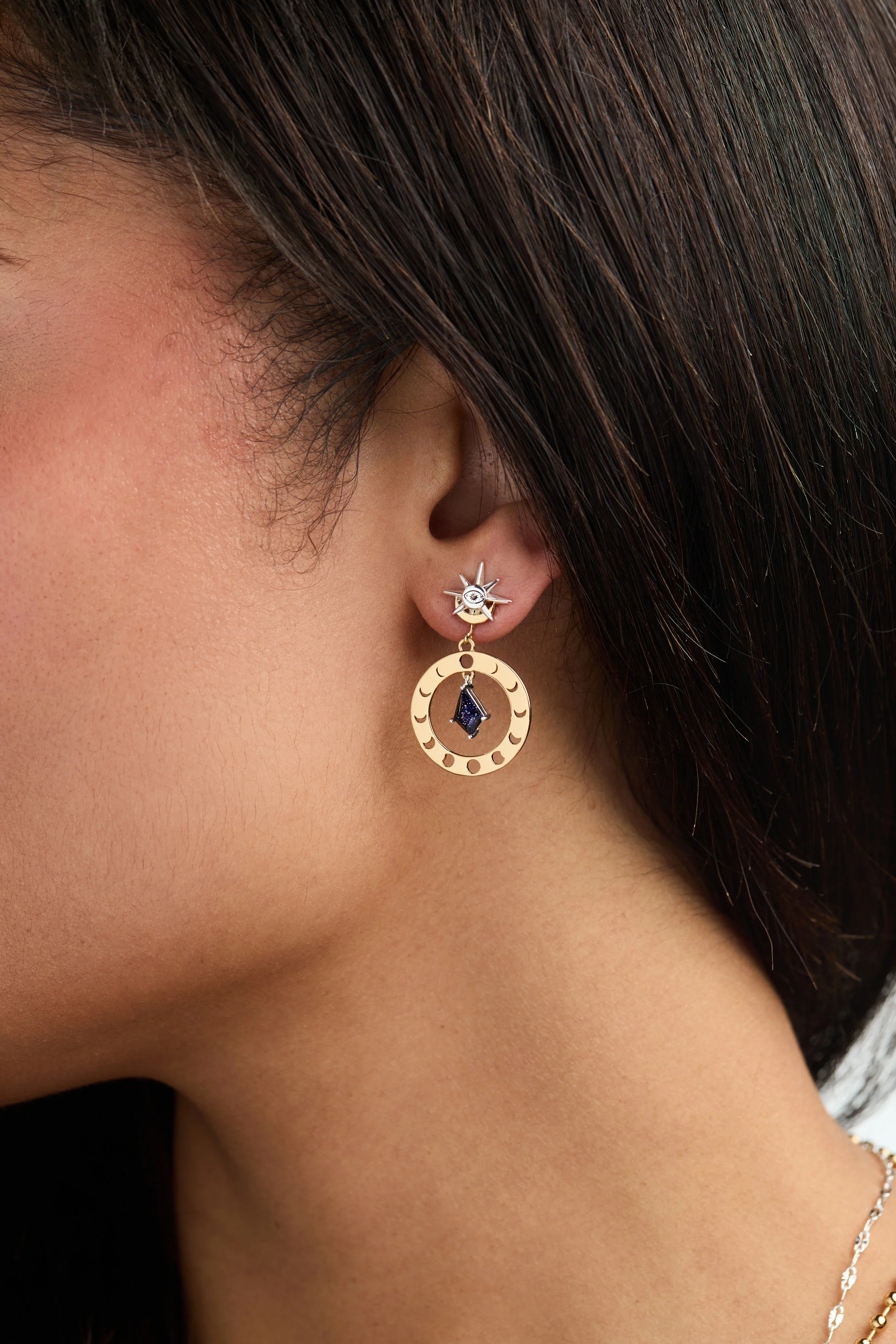 Moon Phase Statement Earring - Image 2