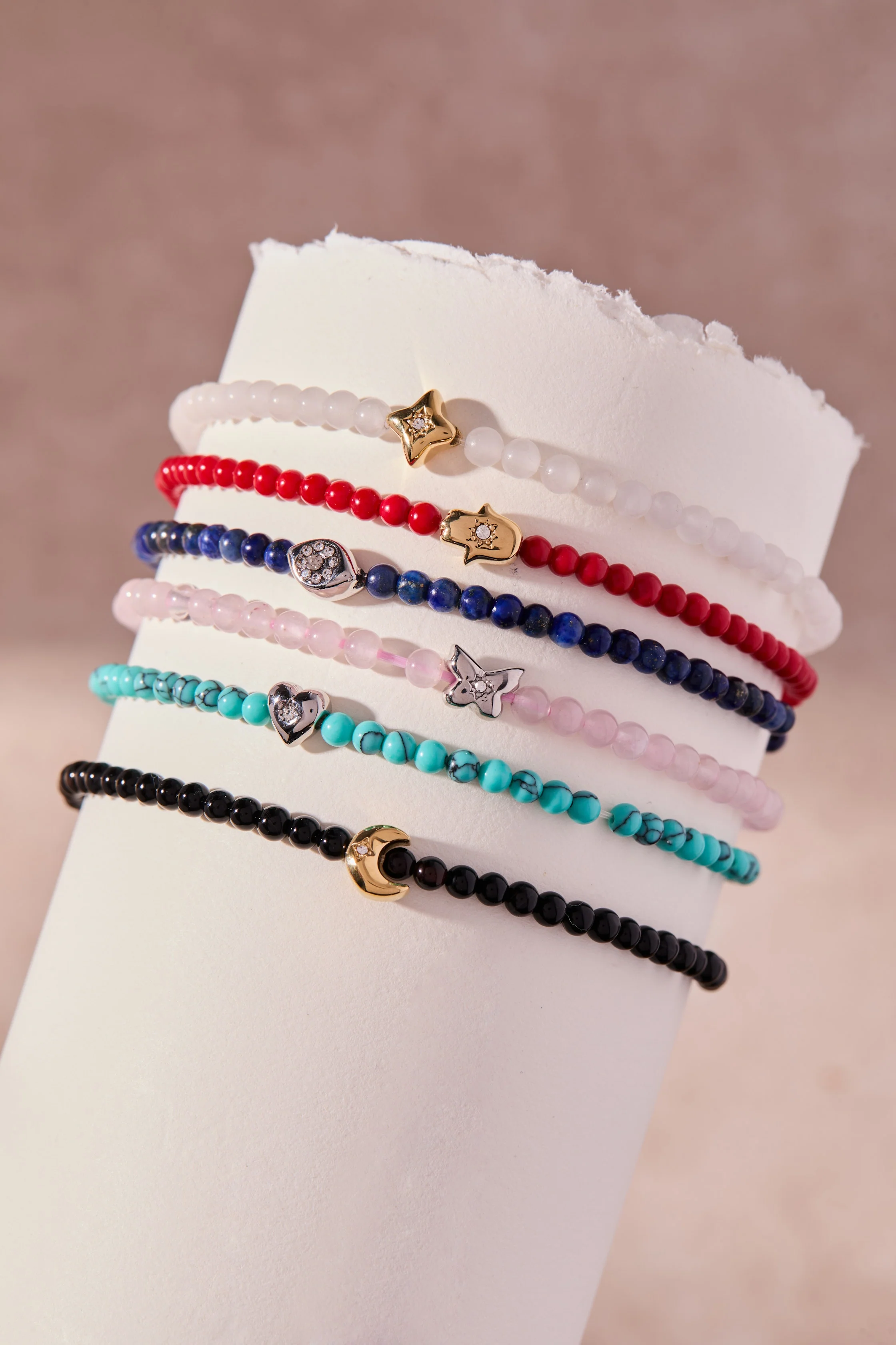 Star Moonstone Mini Stretch Bracelet - Image 3