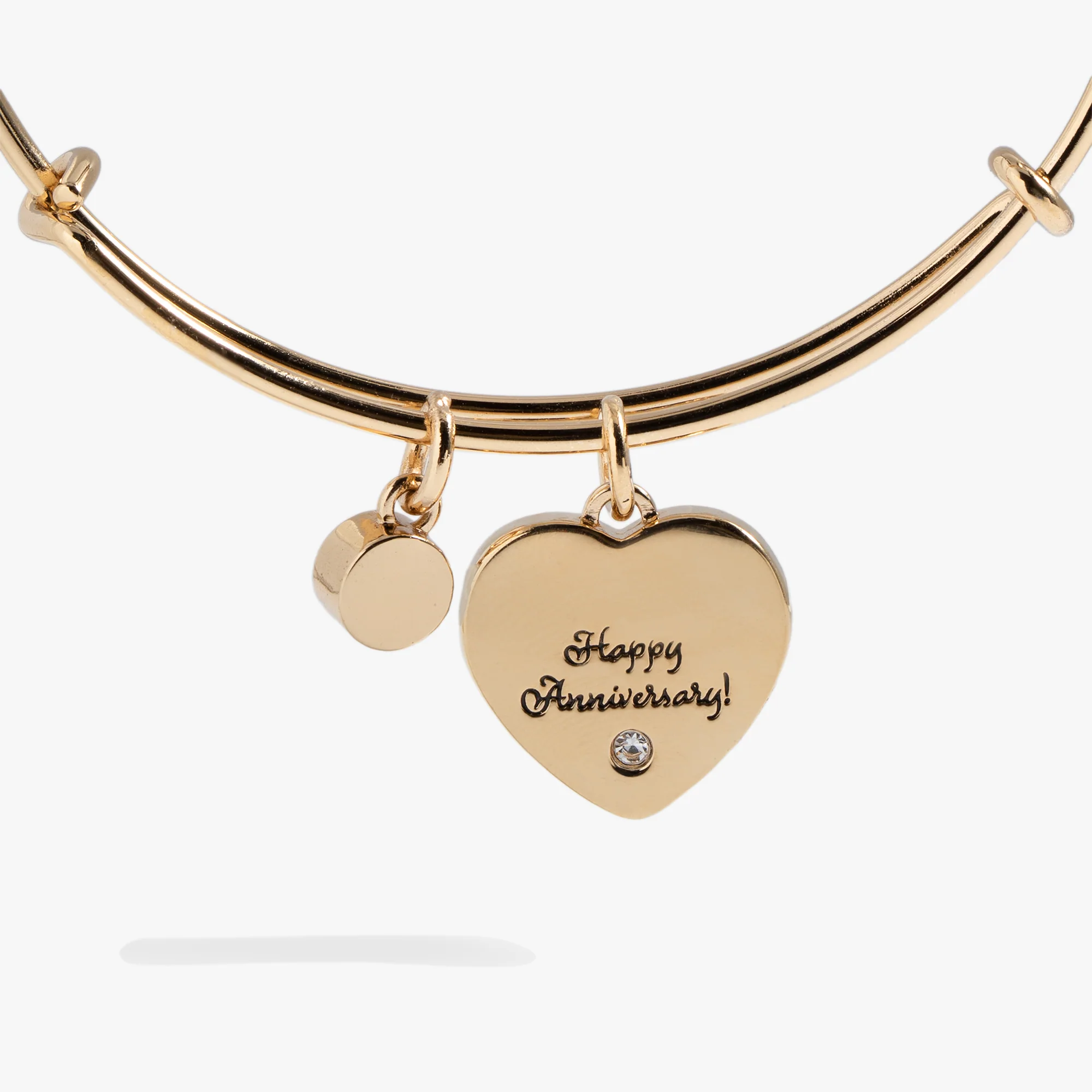 Mother of Pearl Heart Anniversary Bangle - Image 3
