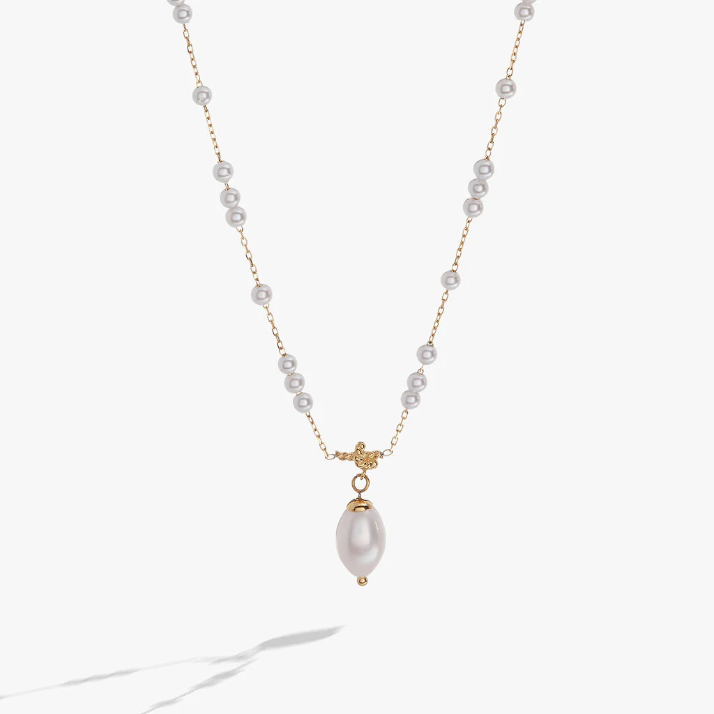 Mother of Pearl Beaded Necklace - Image 3