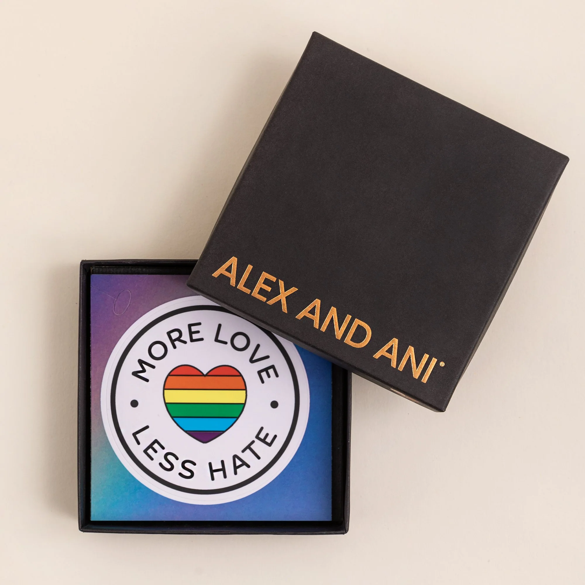 'More Love Less Hate' Charm Bangle - Image 3