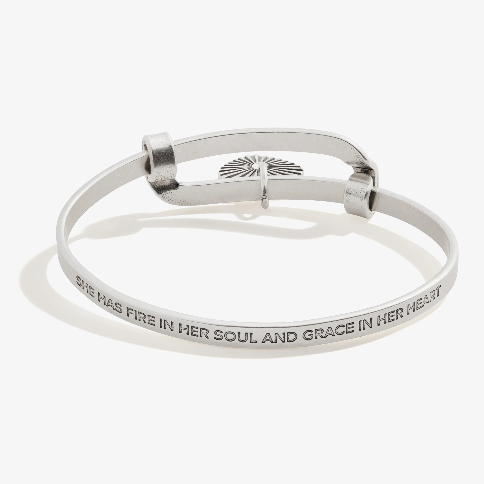 Motivation Heart Charm Bangle - Image 2