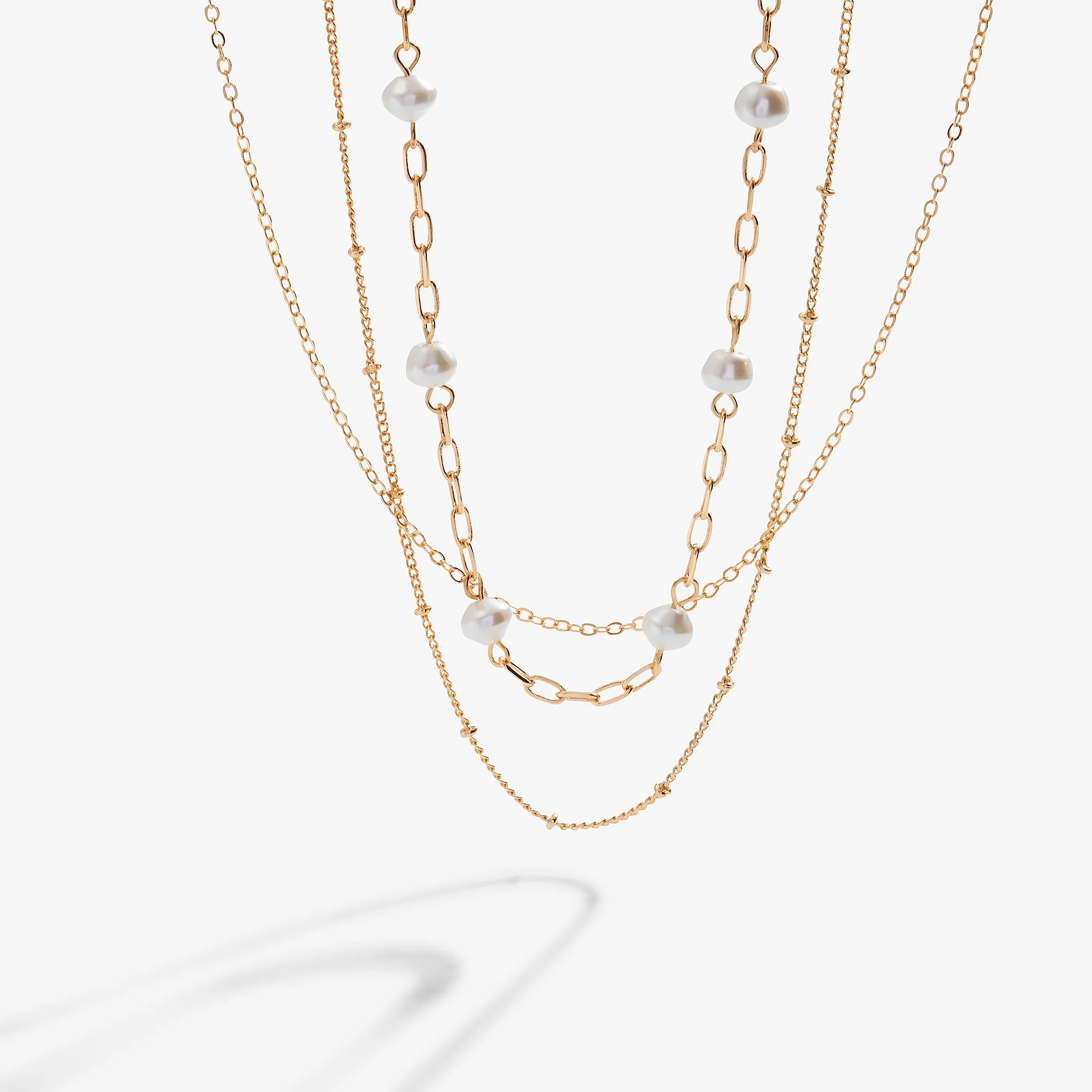 Multi-Chain Carabiner Clasp Necklace - Image 4