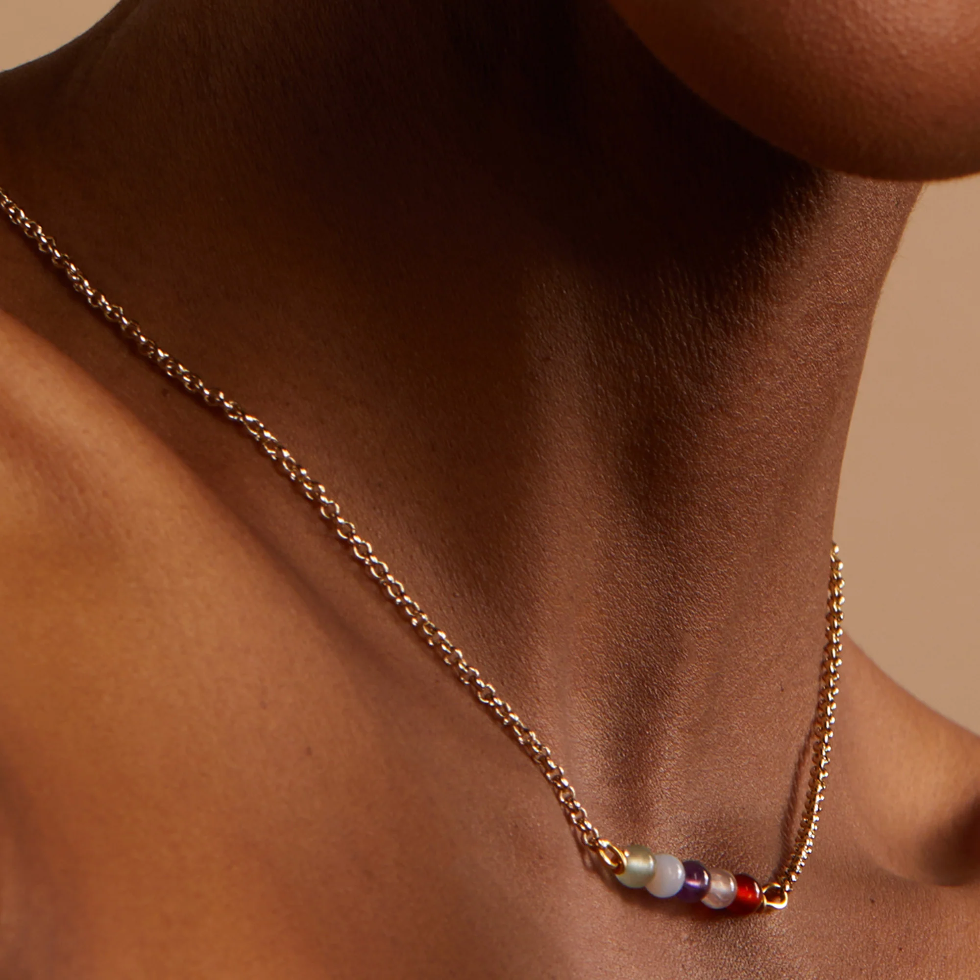 Multi-Gemstone Chain Necklace - Image 11