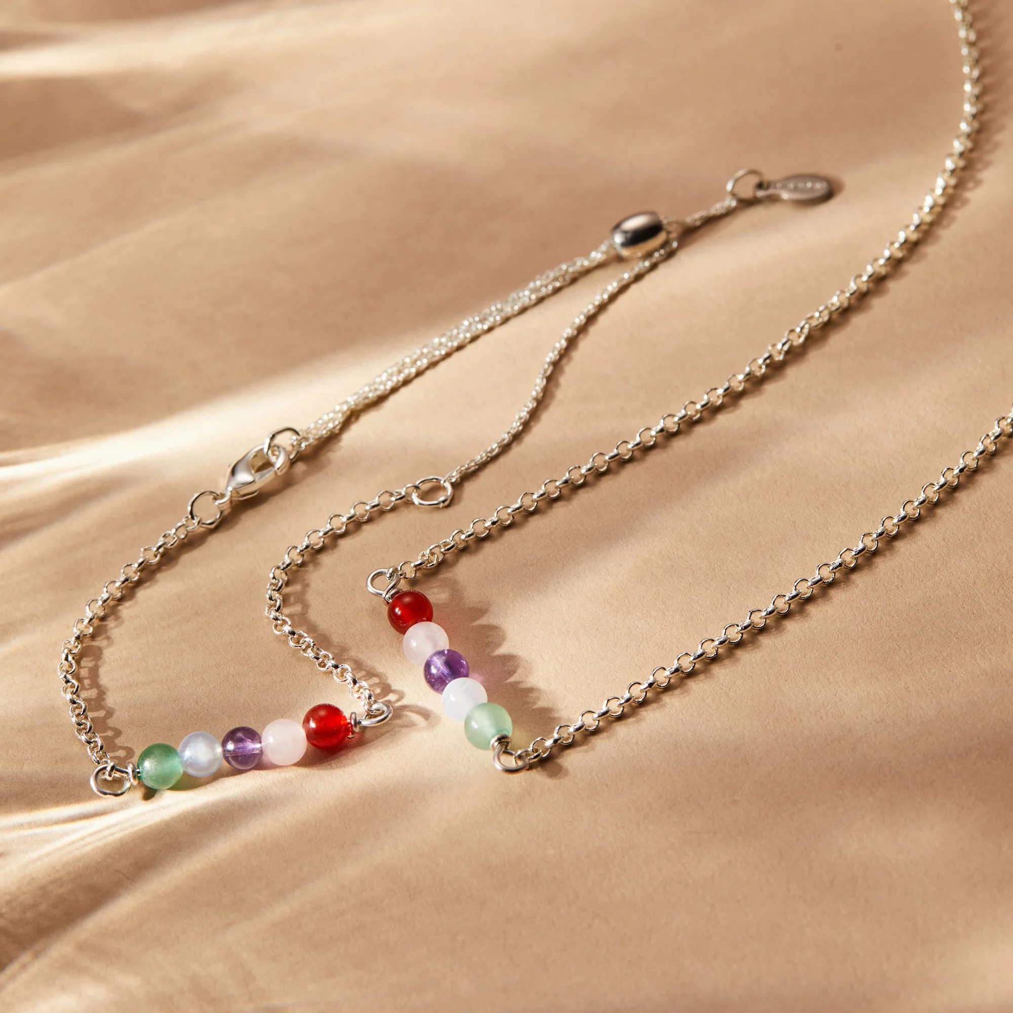 Multi-Gemstone Chain Necklace - Image 2