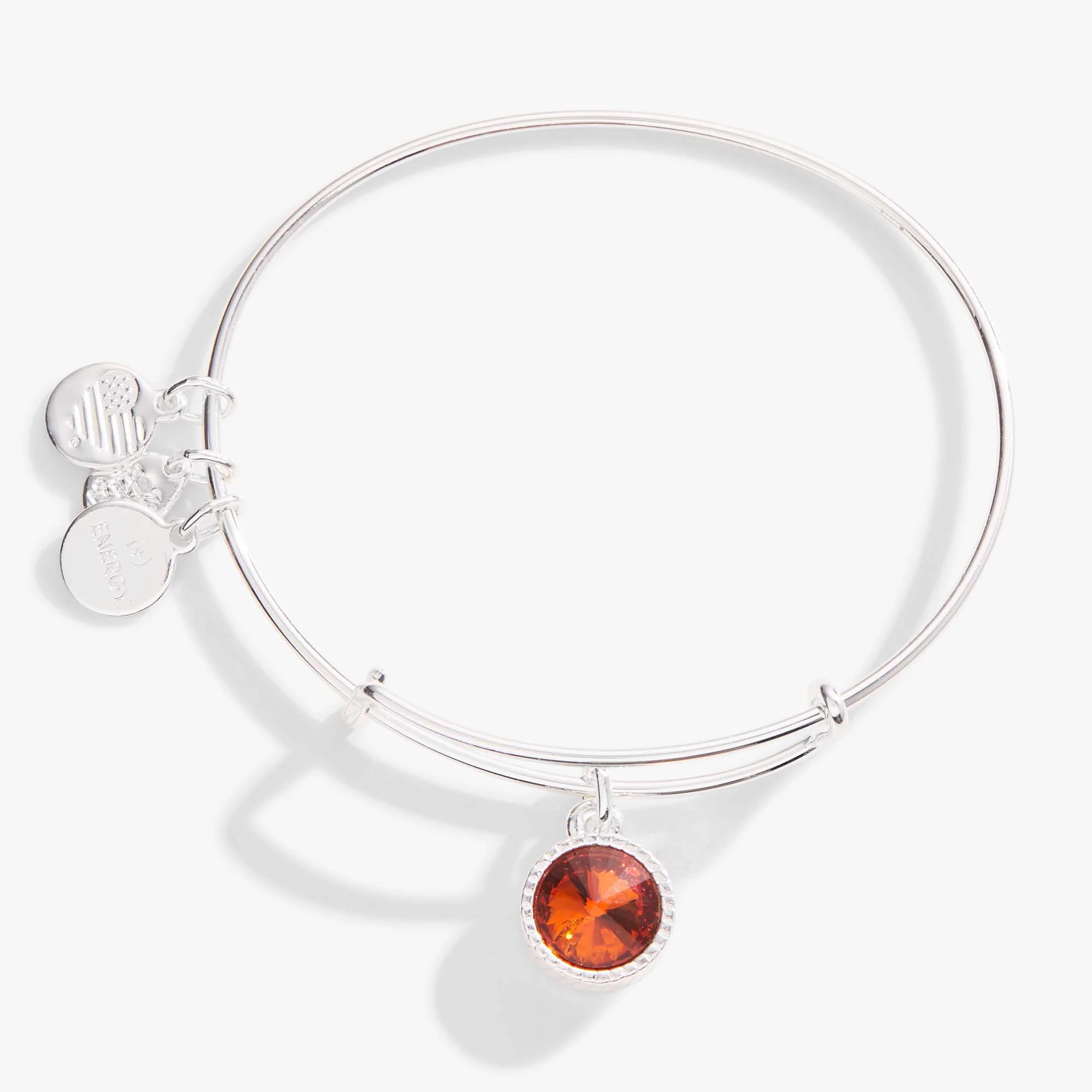 November Birthstone Charm Bangle, Topaz - Image 4