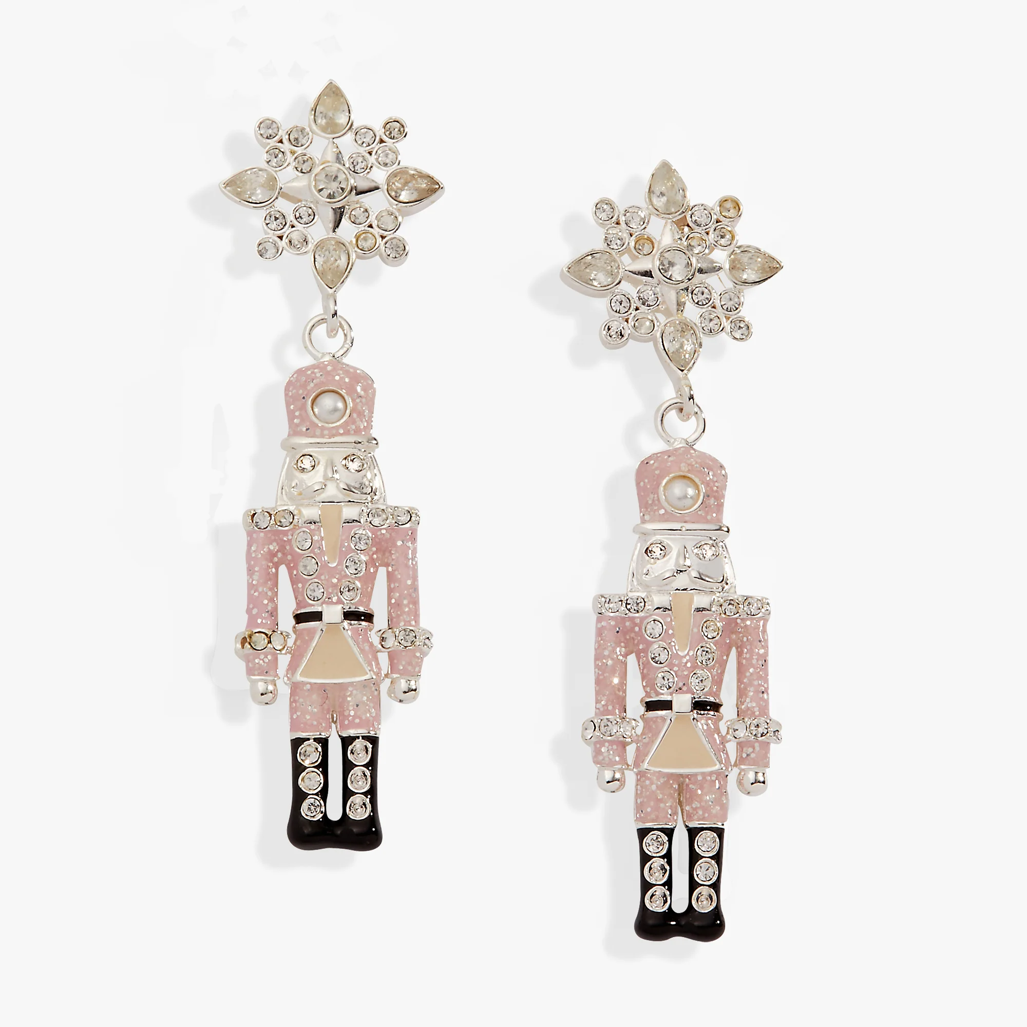 Nutcracker & Snowflake Drop Earrings