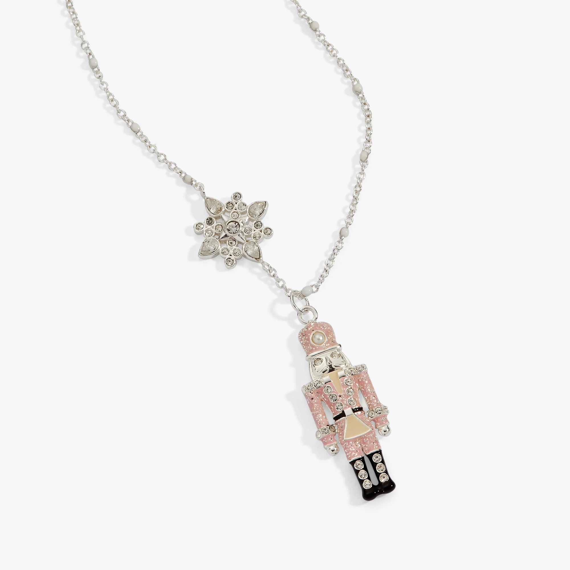 Nutcracker & Snowflake Pendant Necklace - Image 3