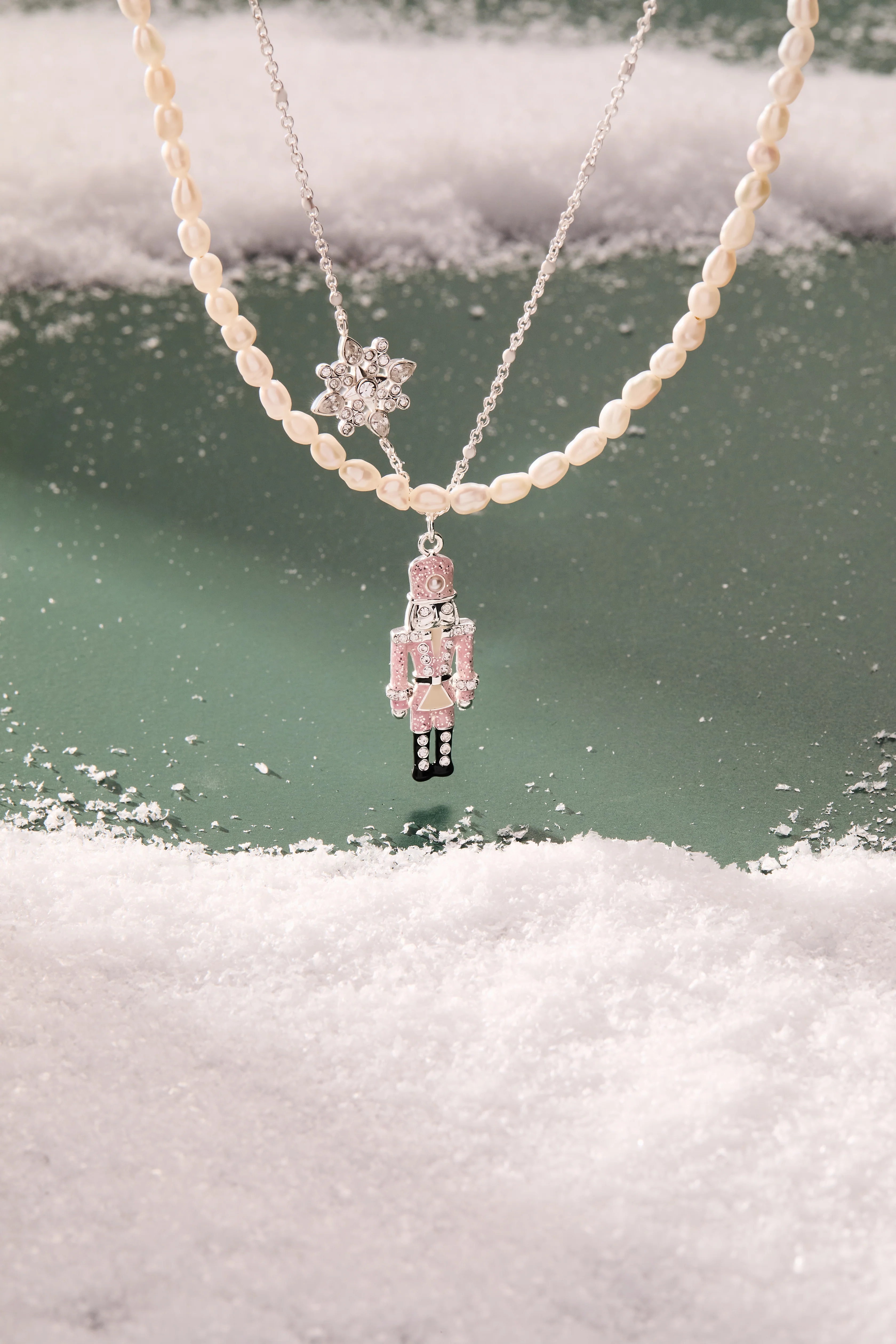 Nutcracker & Snowflake Pendant Necklace - Image 9