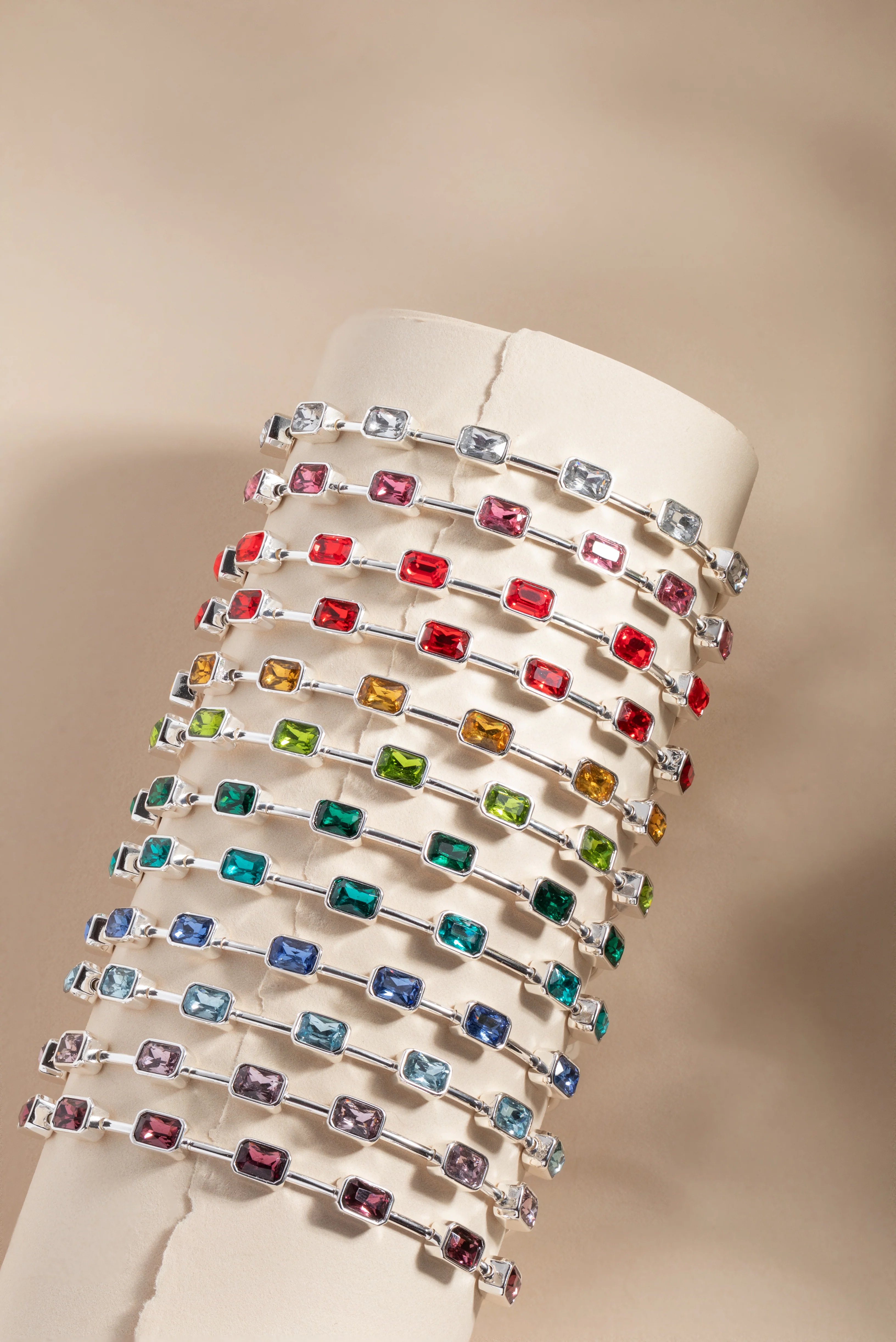October Birthstone Emerald Cut Bangle - Image 6