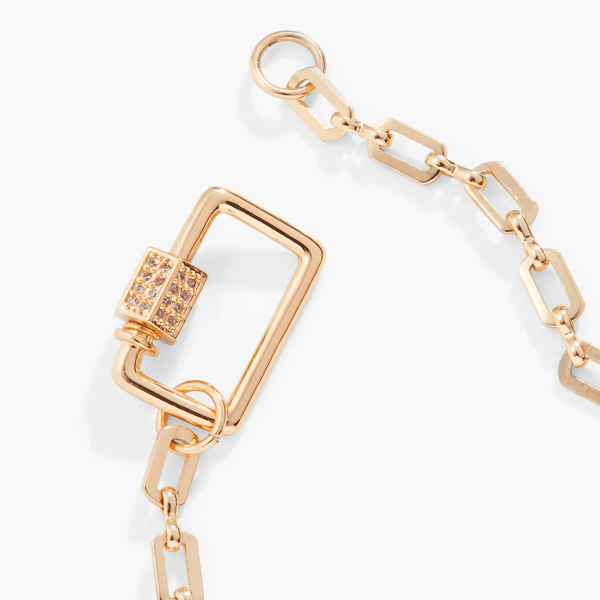 Open Link Square Carabiner Bracelet - Image 5