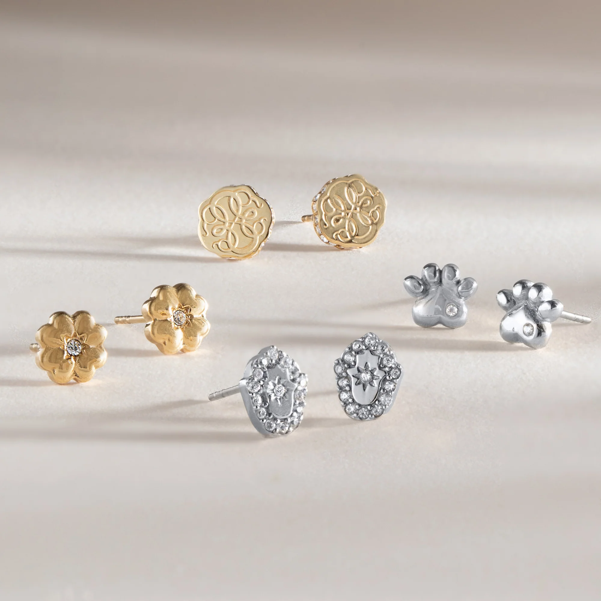 Path of Life Mini Stud Earrings - Image 2