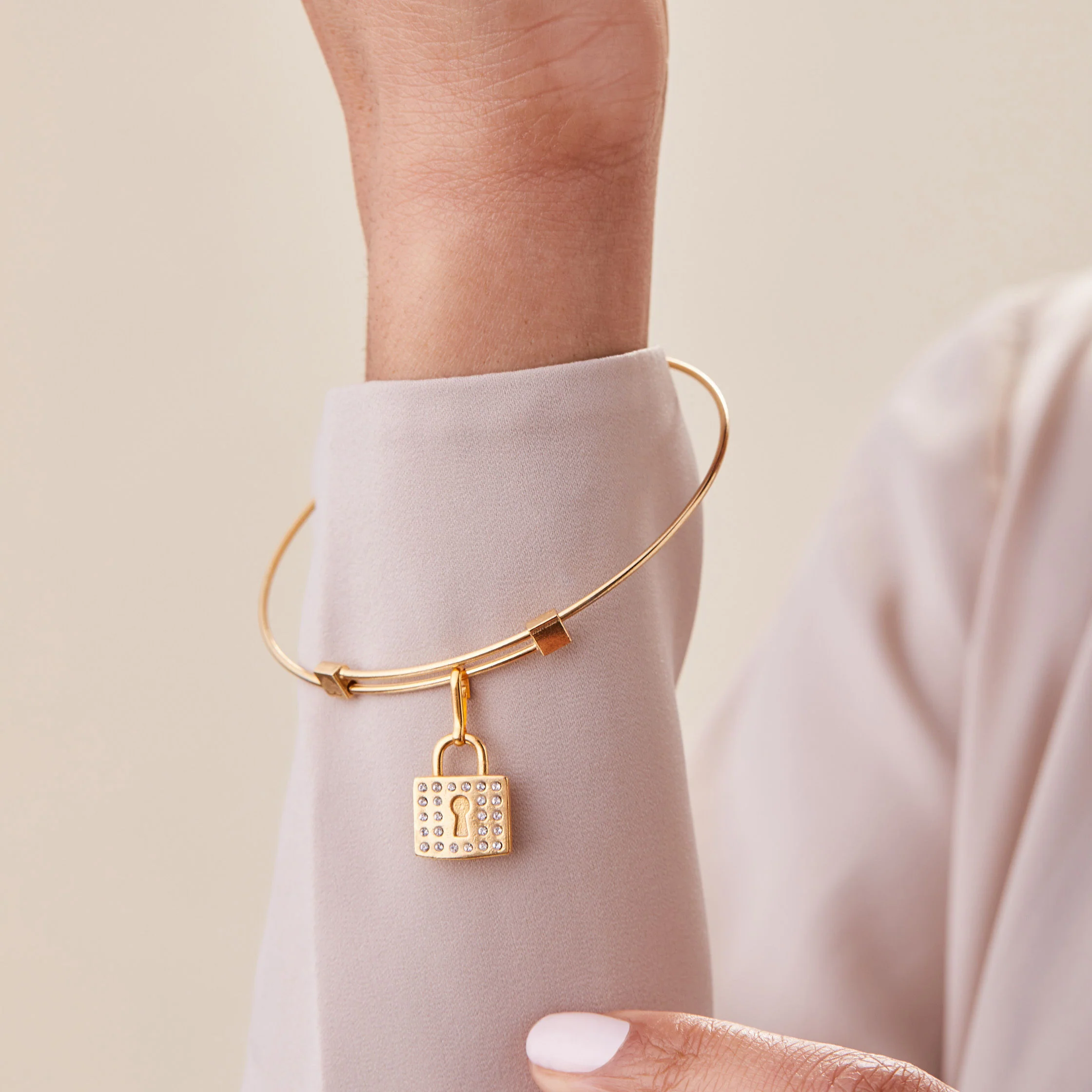 Pavé Love Lock Charm - Image 4