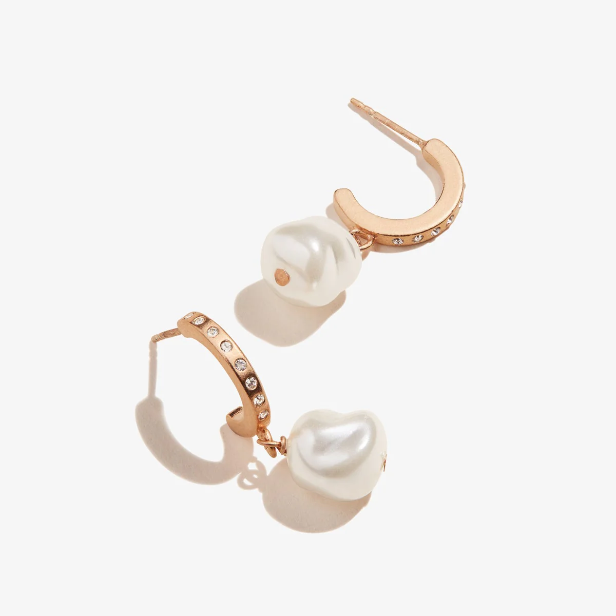 Pavé Pearl Hoop Earrings - Image 5