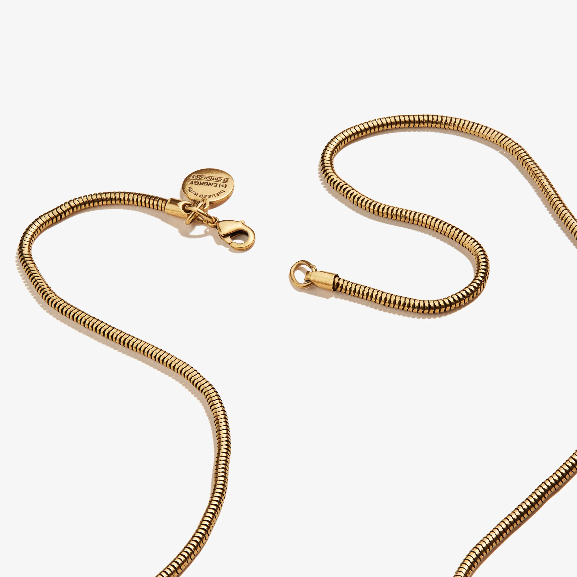 Pearl + Anchor Pendant Snake Chain Necklace - Image 2