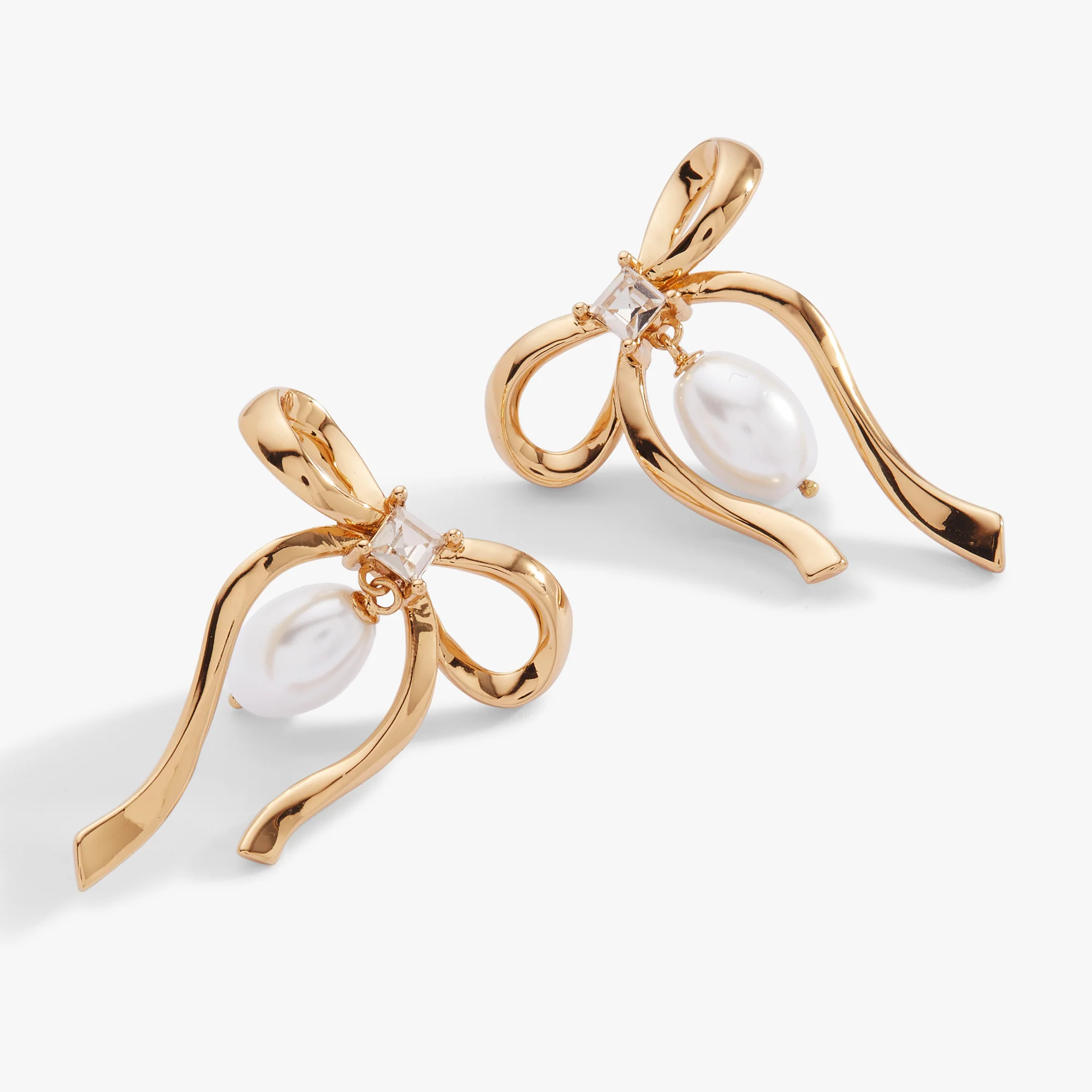 Bow Pearl Coquette Statement Drop Earring - Image 3