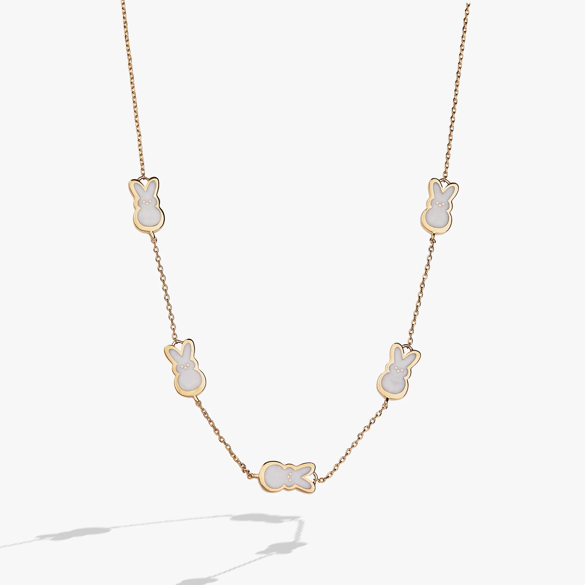 PEEPS® Pearlized Bunny Charm Necklace - Image 3