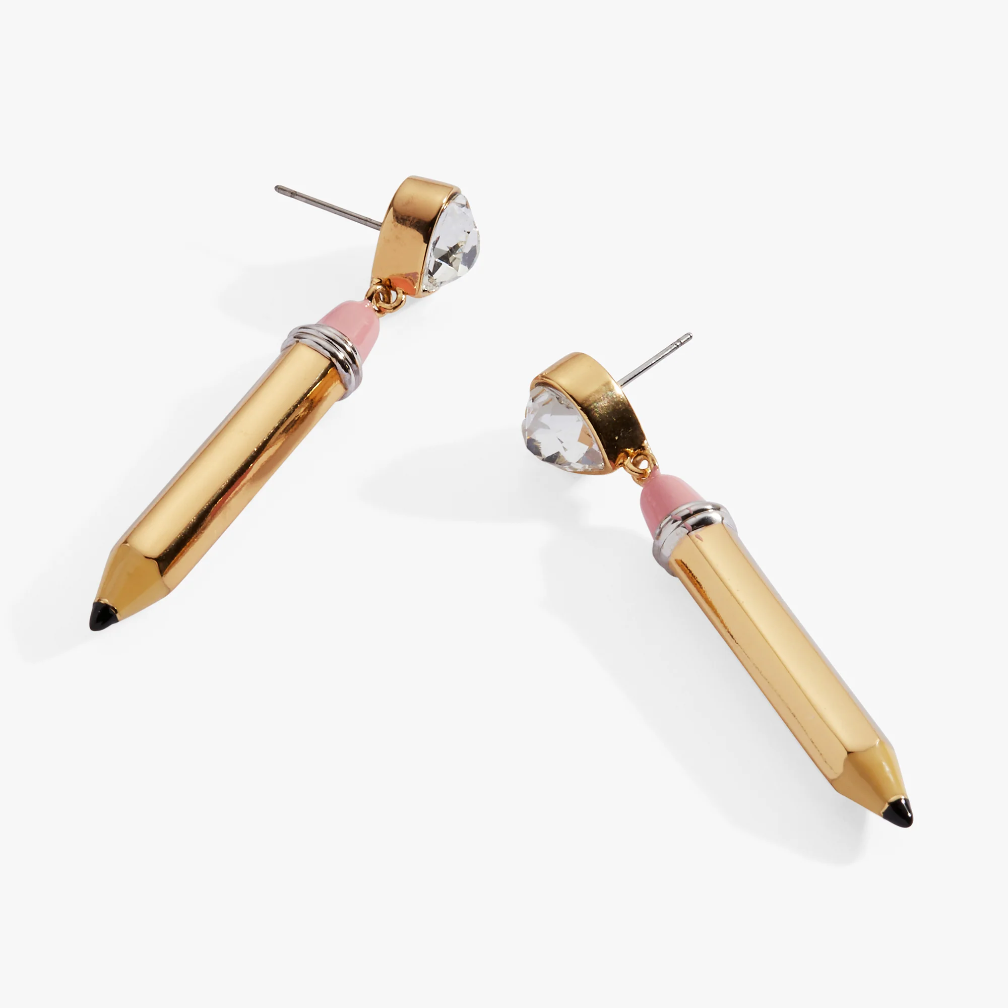 Pencil Heart Drop Earrings - Image 3