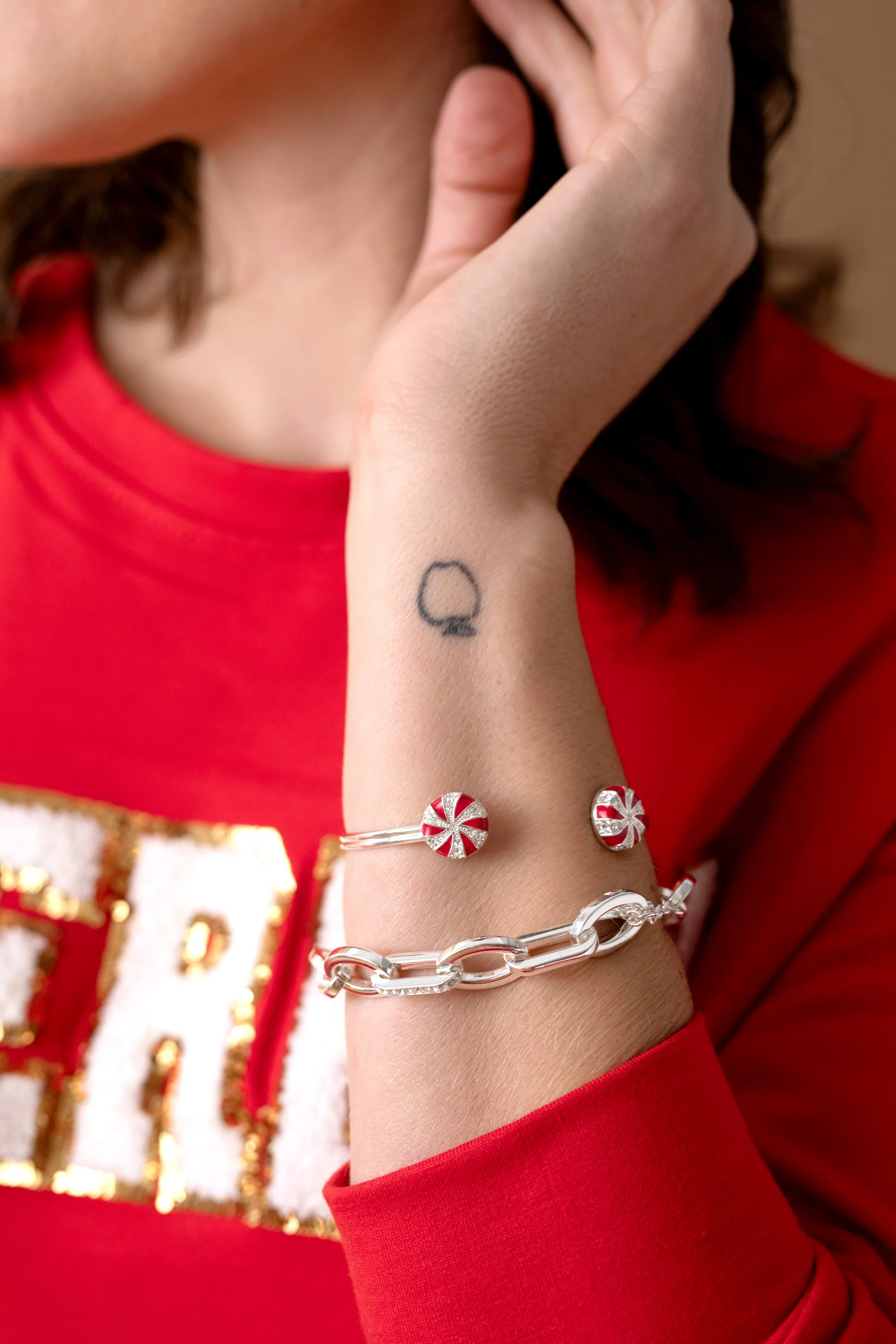 Holiday Peppermint Cuff Bracelet - Image 4