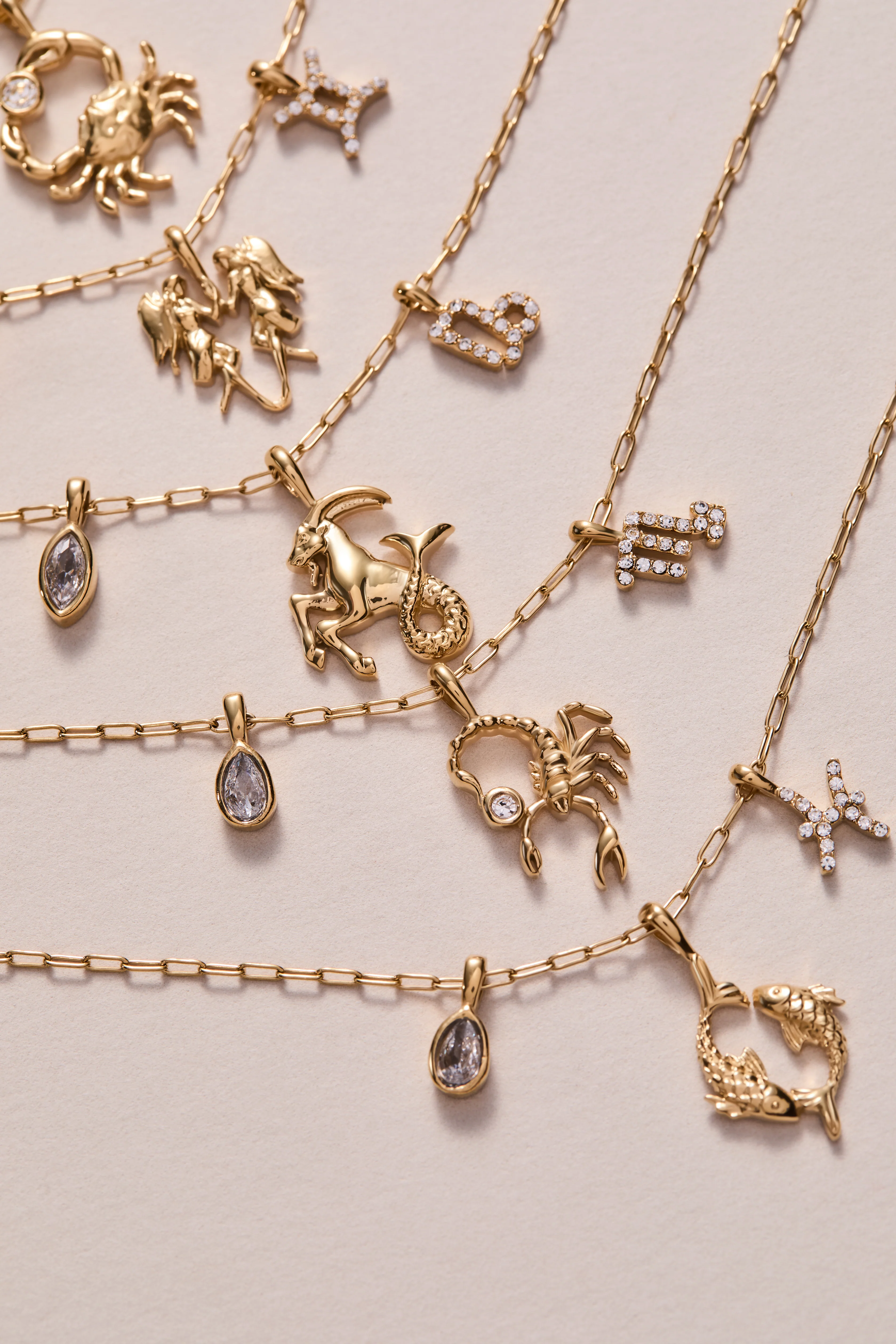 Scorpio Zodiac Charm Cluster Necklace - Image 7